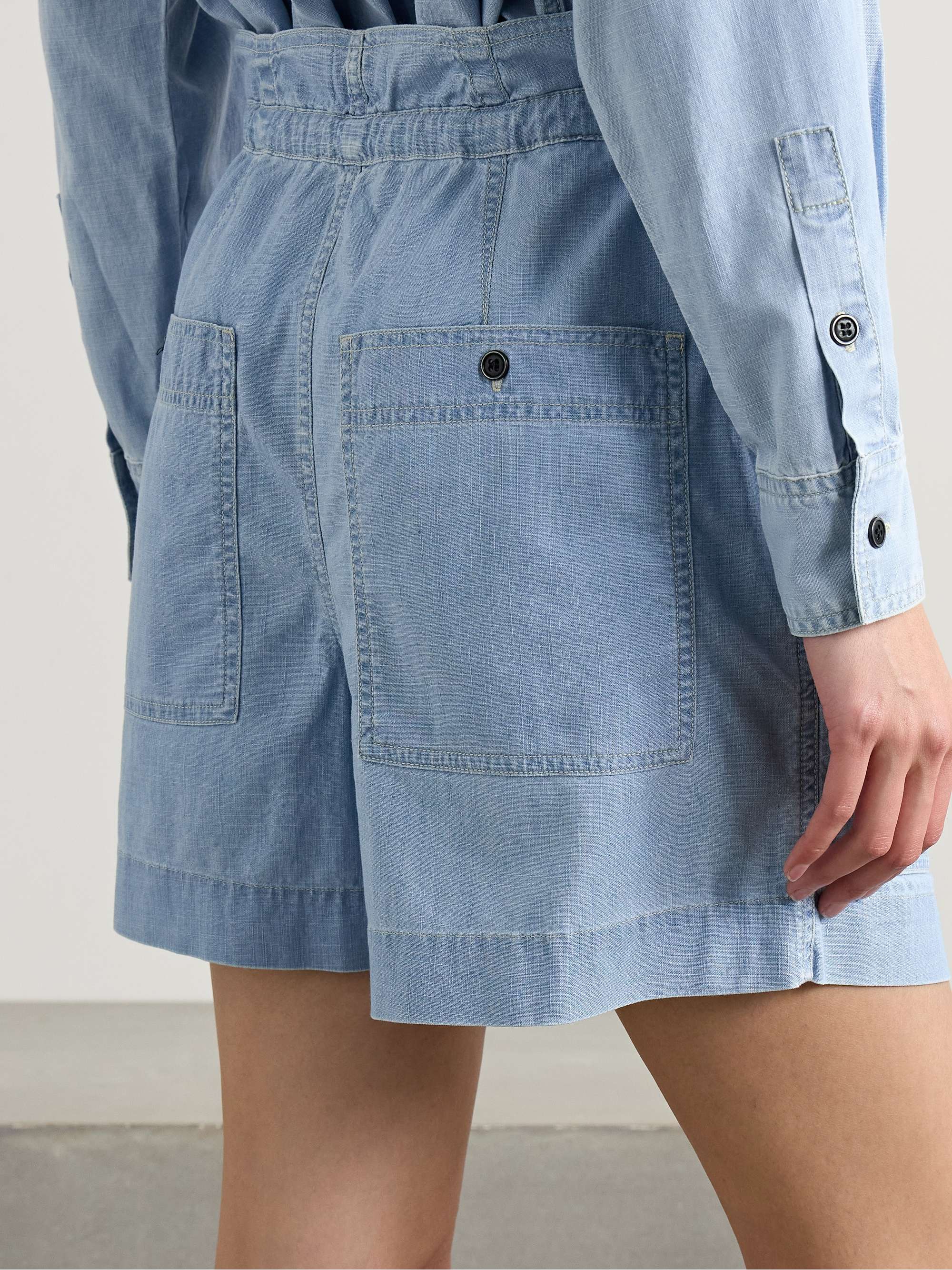 Valdina cotton-chambray shorts view