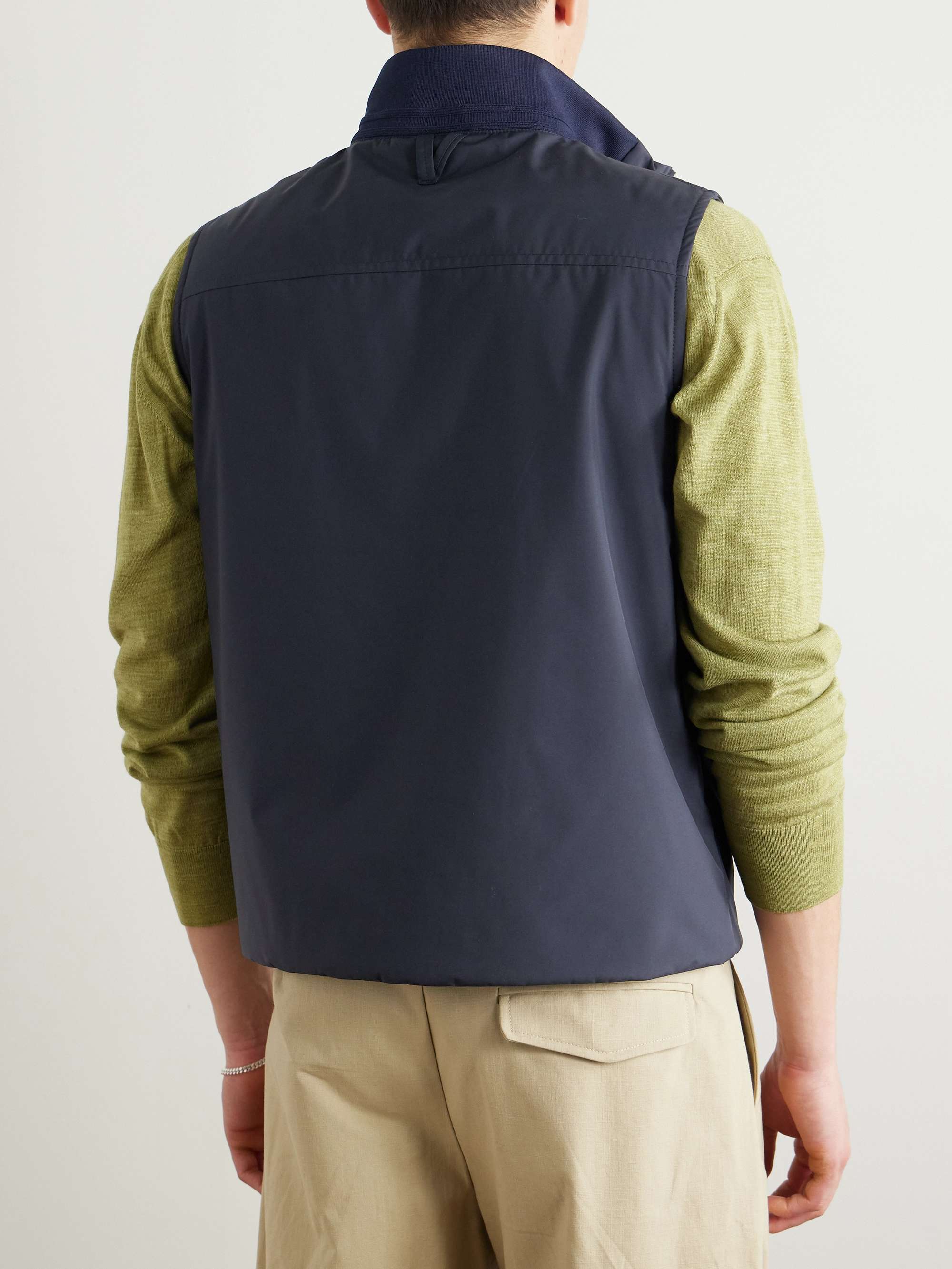 Stretch-Jersey Trimmed Padded Shell Gilet view