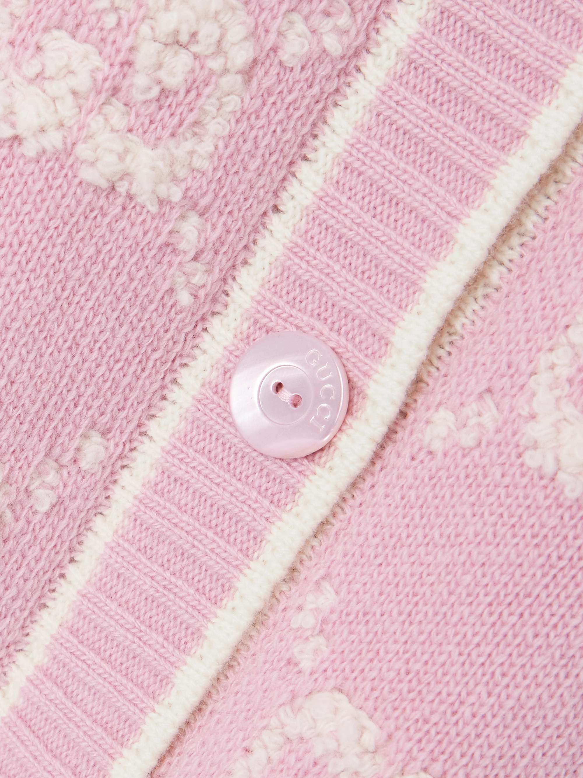 Wool bouclé-jacquard cardigan view