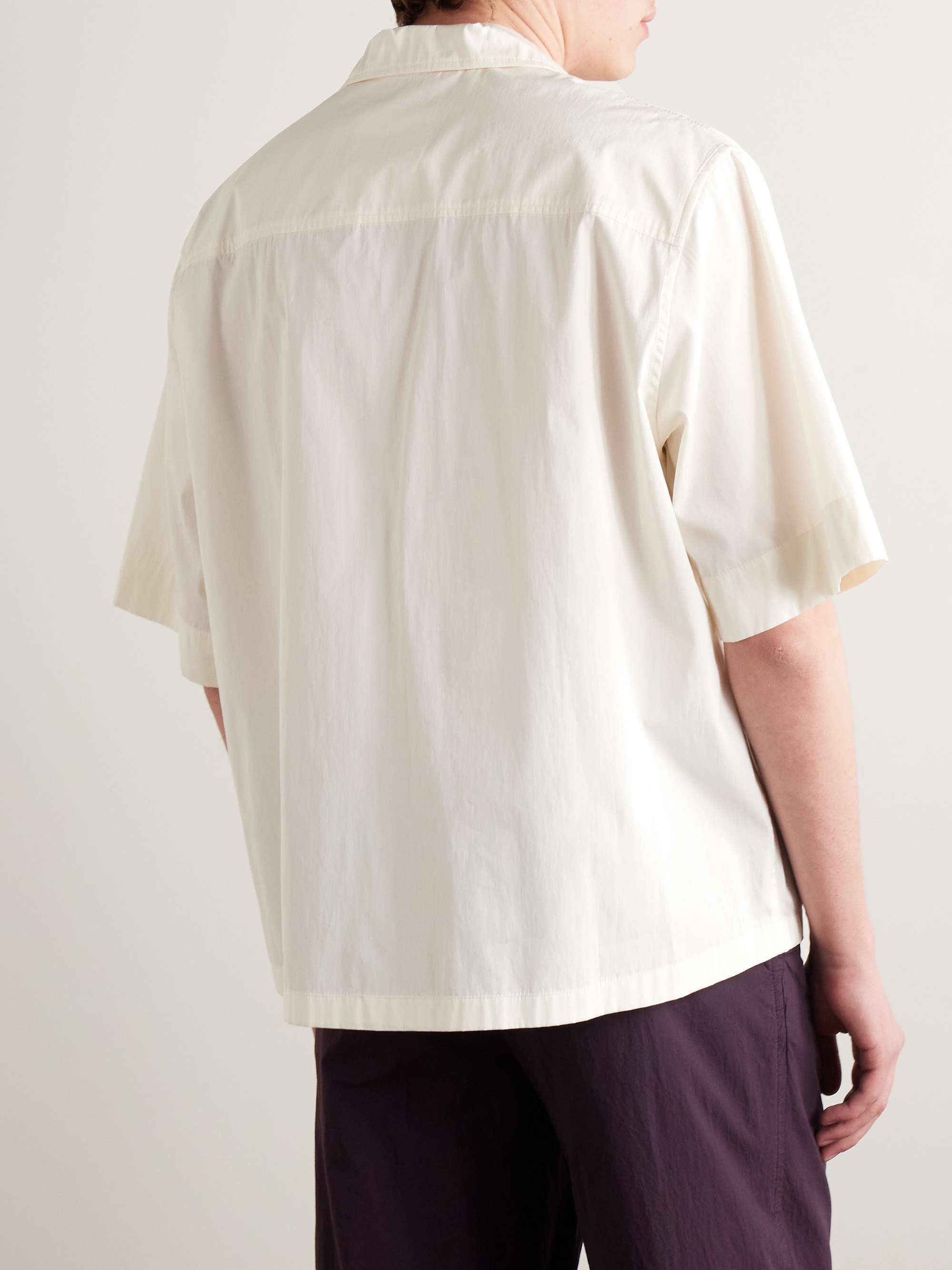 Convertible-Collar Cotton-Poplin Shirt view