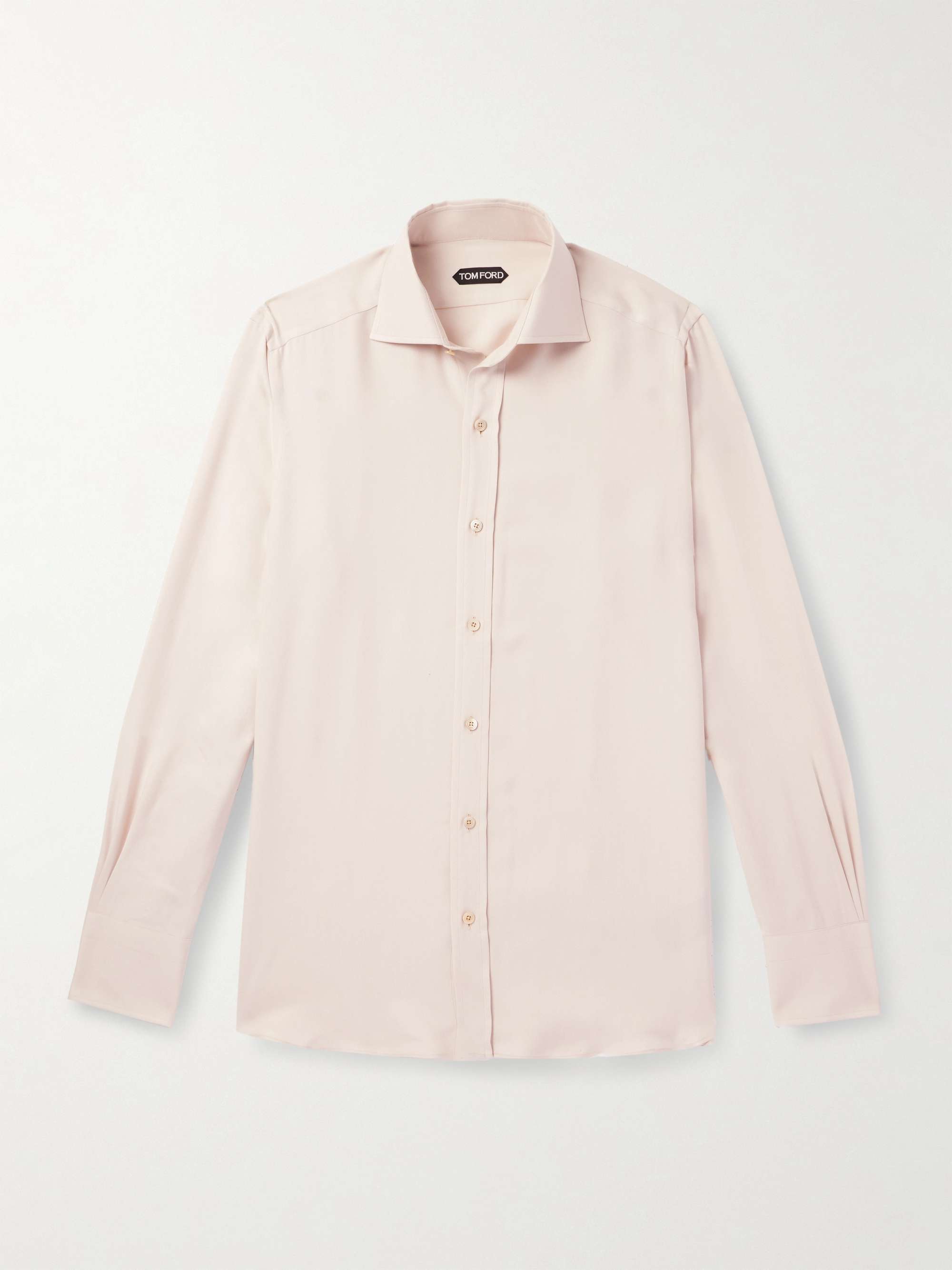 Slim-Fit Cutaway-Collar Twill Shirt view