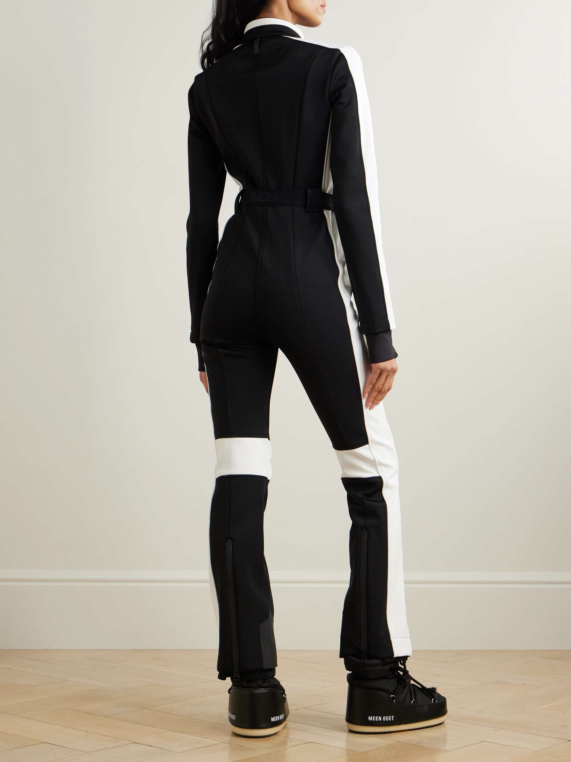 Miakim asymmetric paneled tech-jersey ski suit view
