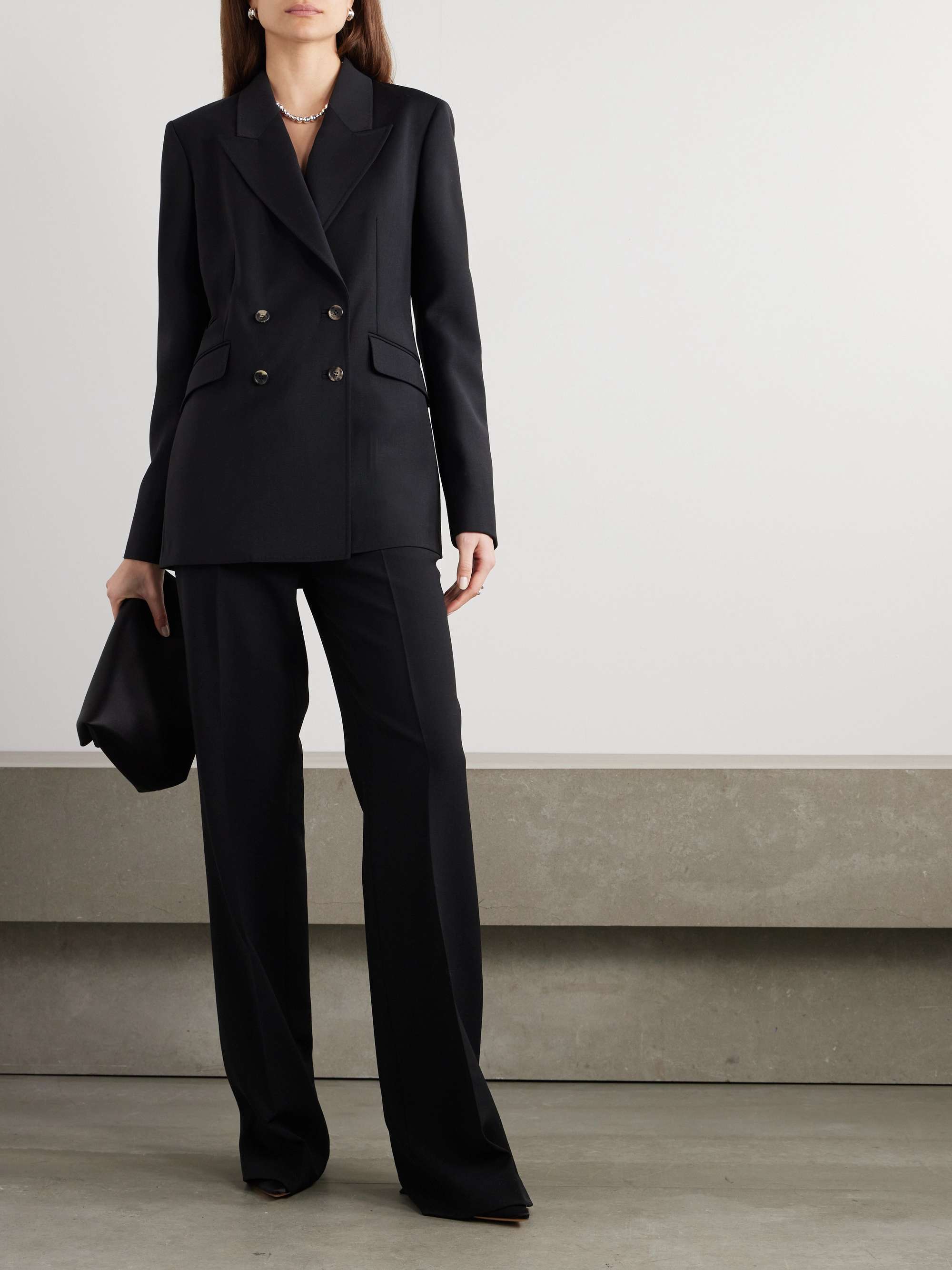 Vesta wool-crepe straight-leg pants view