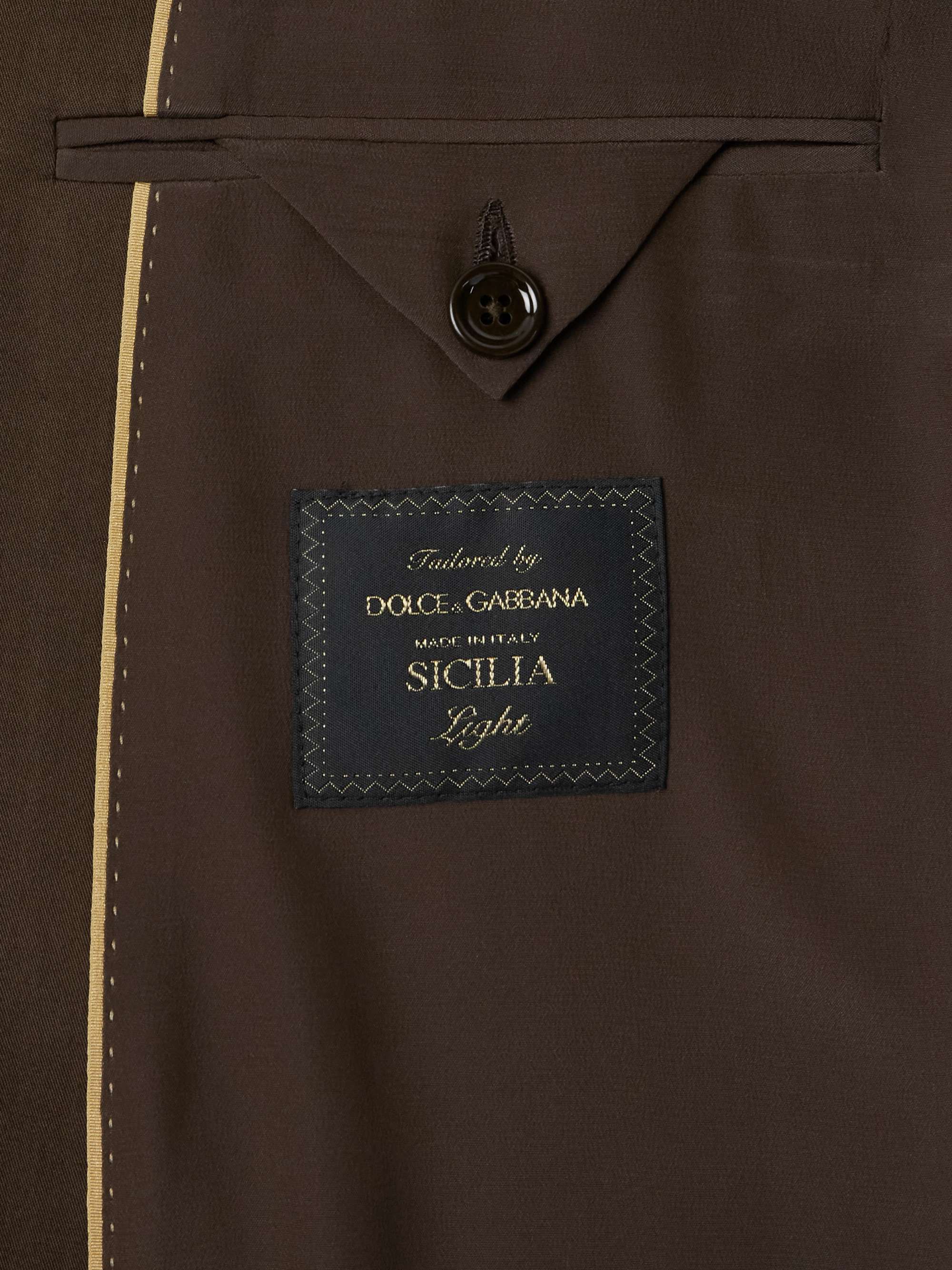 Sicilia Double-Breasted Cotton-Blend Gabardine Blazer view