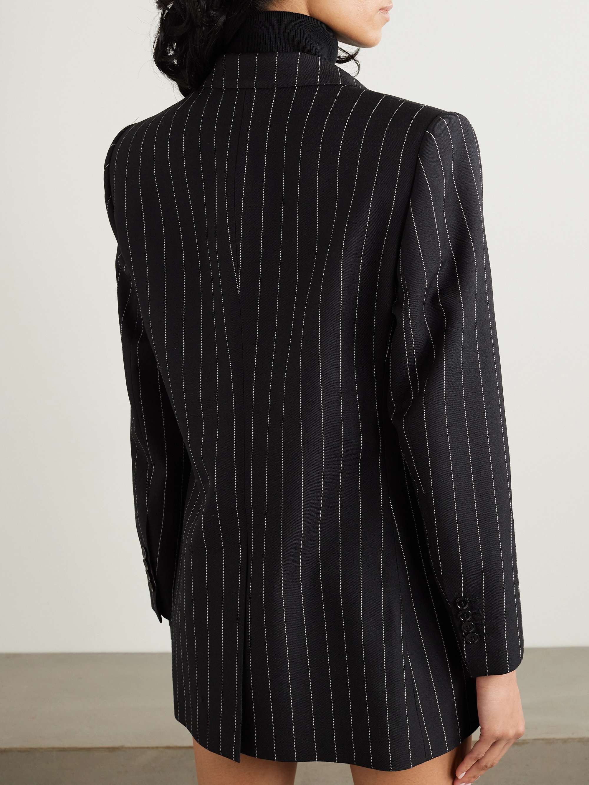 Pinstriped wool-twill blazer view
