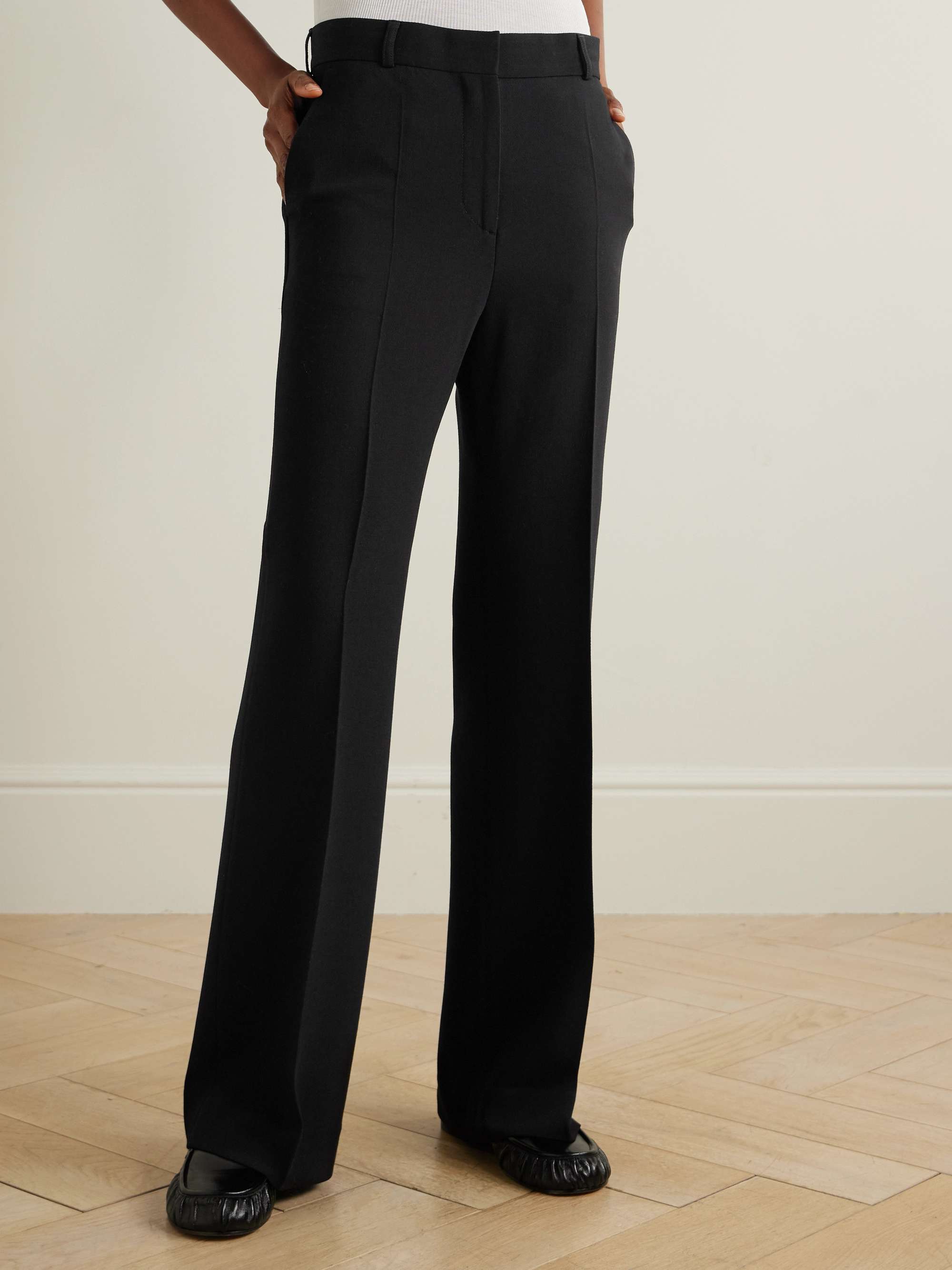 Crepe wide-leg pants view