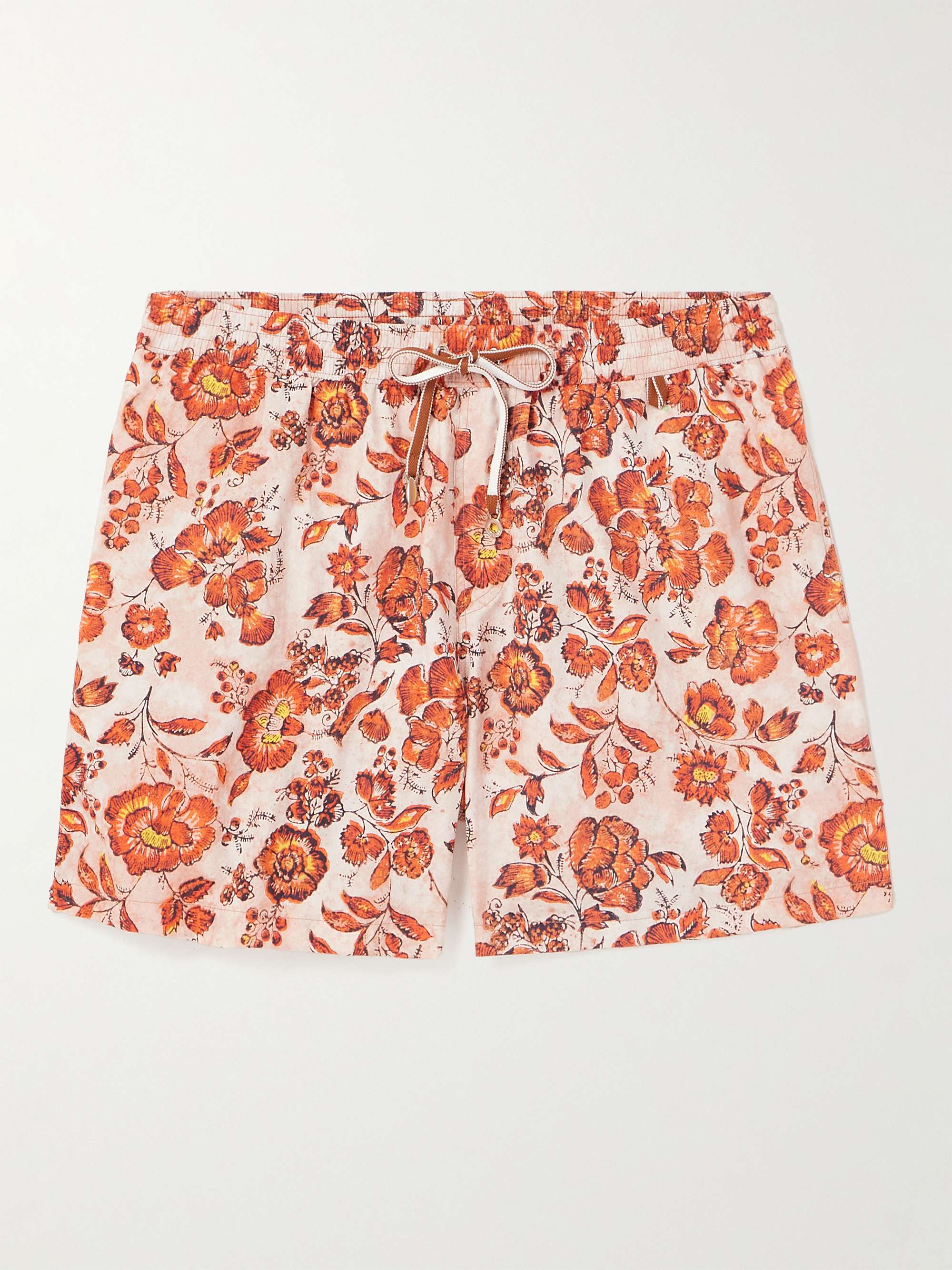 Straight-Leg Mid-Length Floral-Print Swim Shorts view