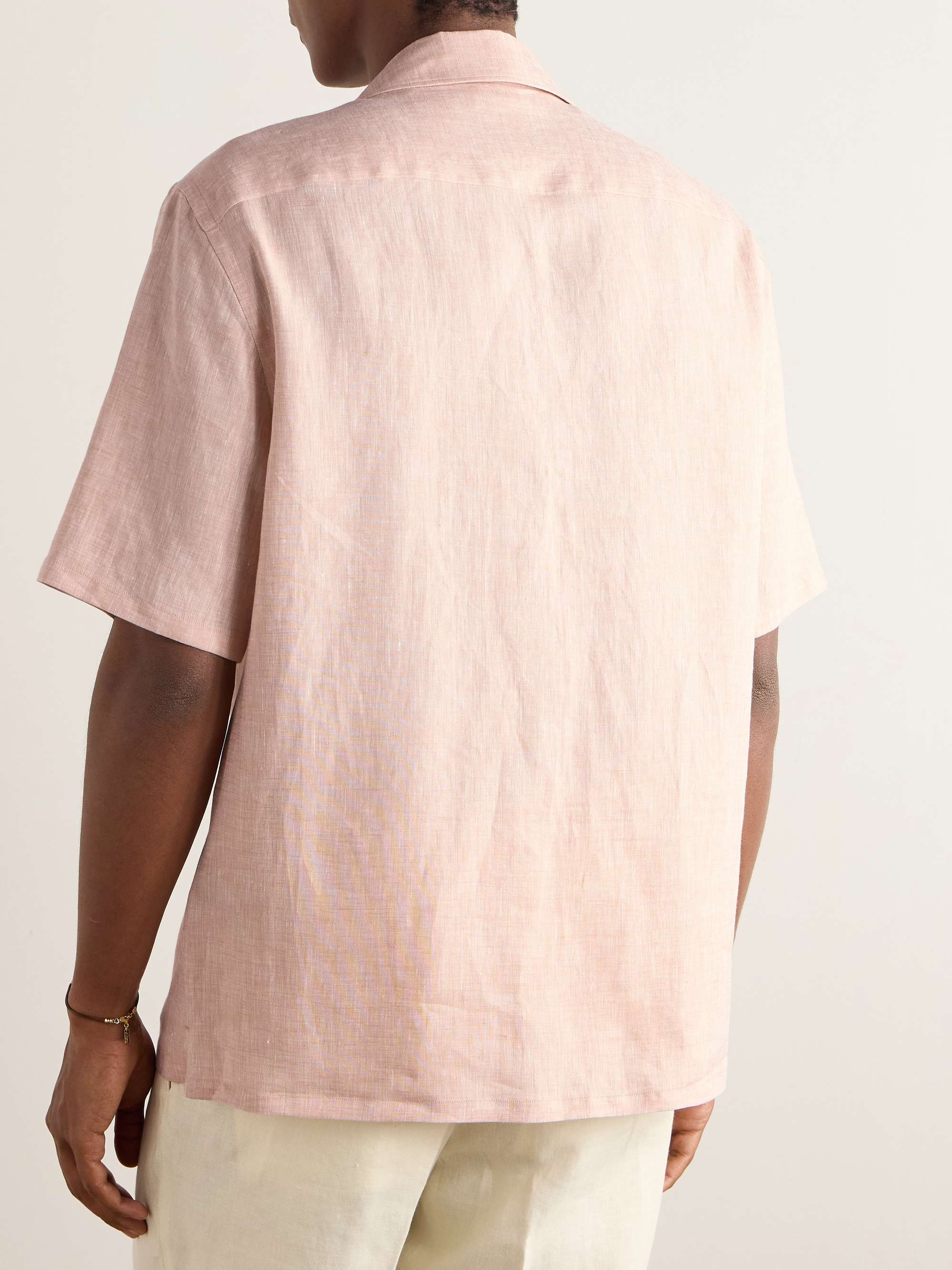 Camp-Collar Oasi Linen Shirt view