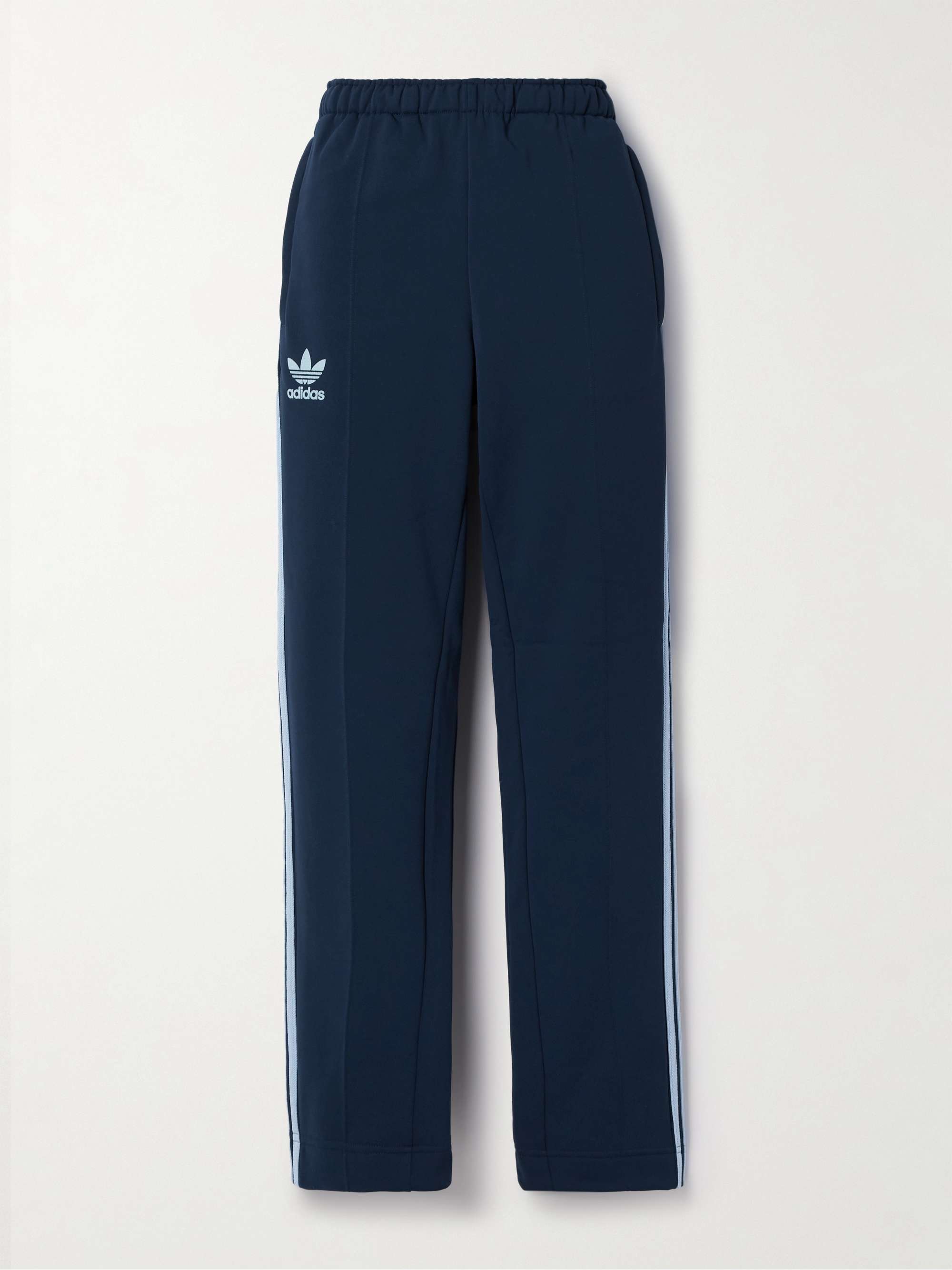 + Wales Bonner striped recycled-jersey track pants view