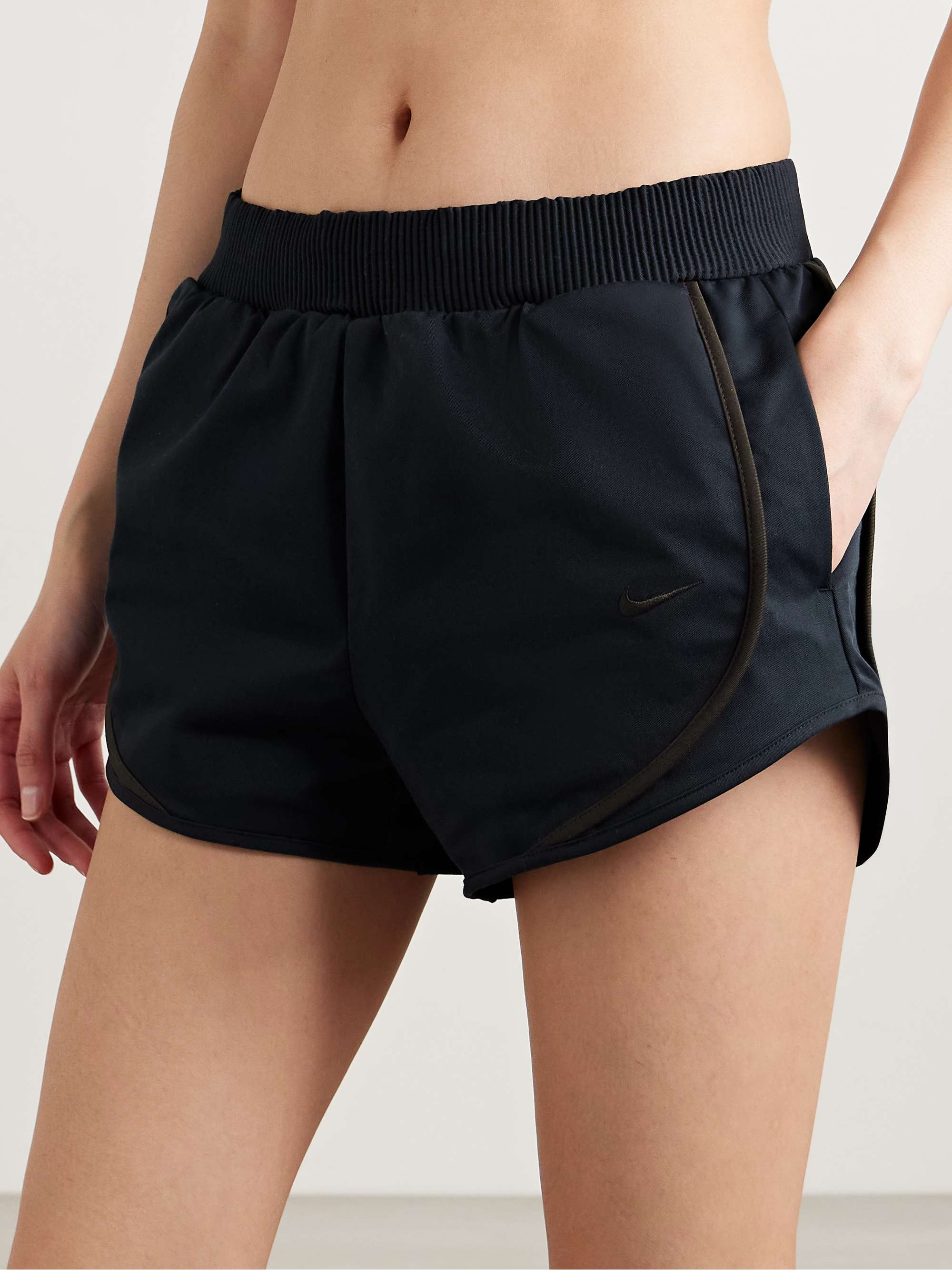 Cotton-blend twill shorts view
