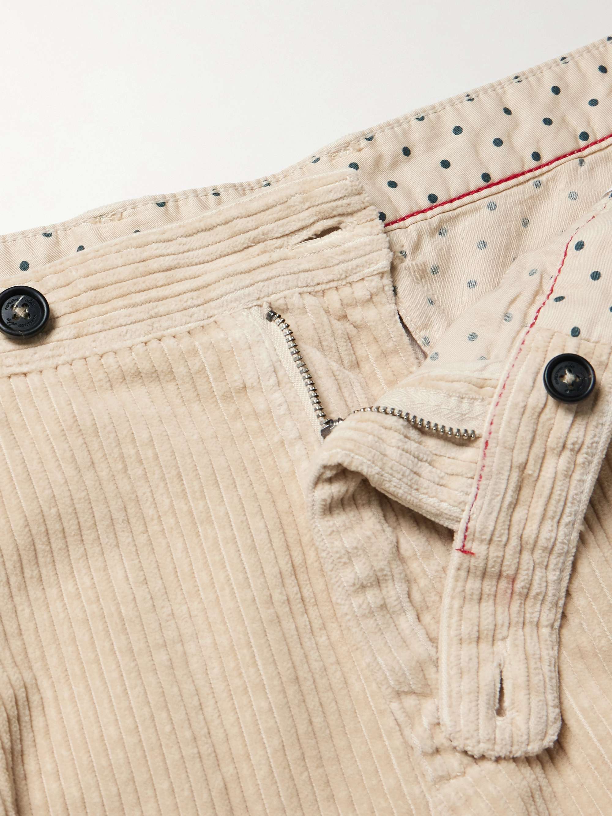 Ionio2 Tapered Pleated Cotton-Corduroy Trousers view