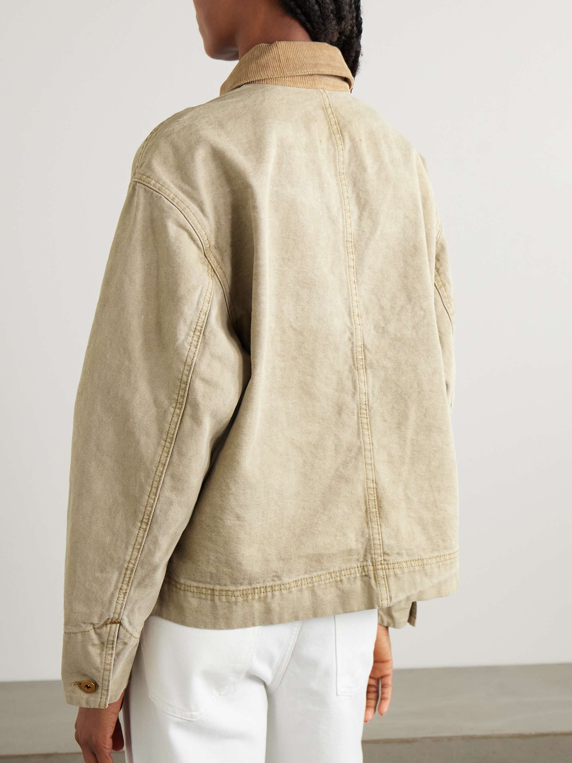 Casey corduroy-trimmed canvas jacket view