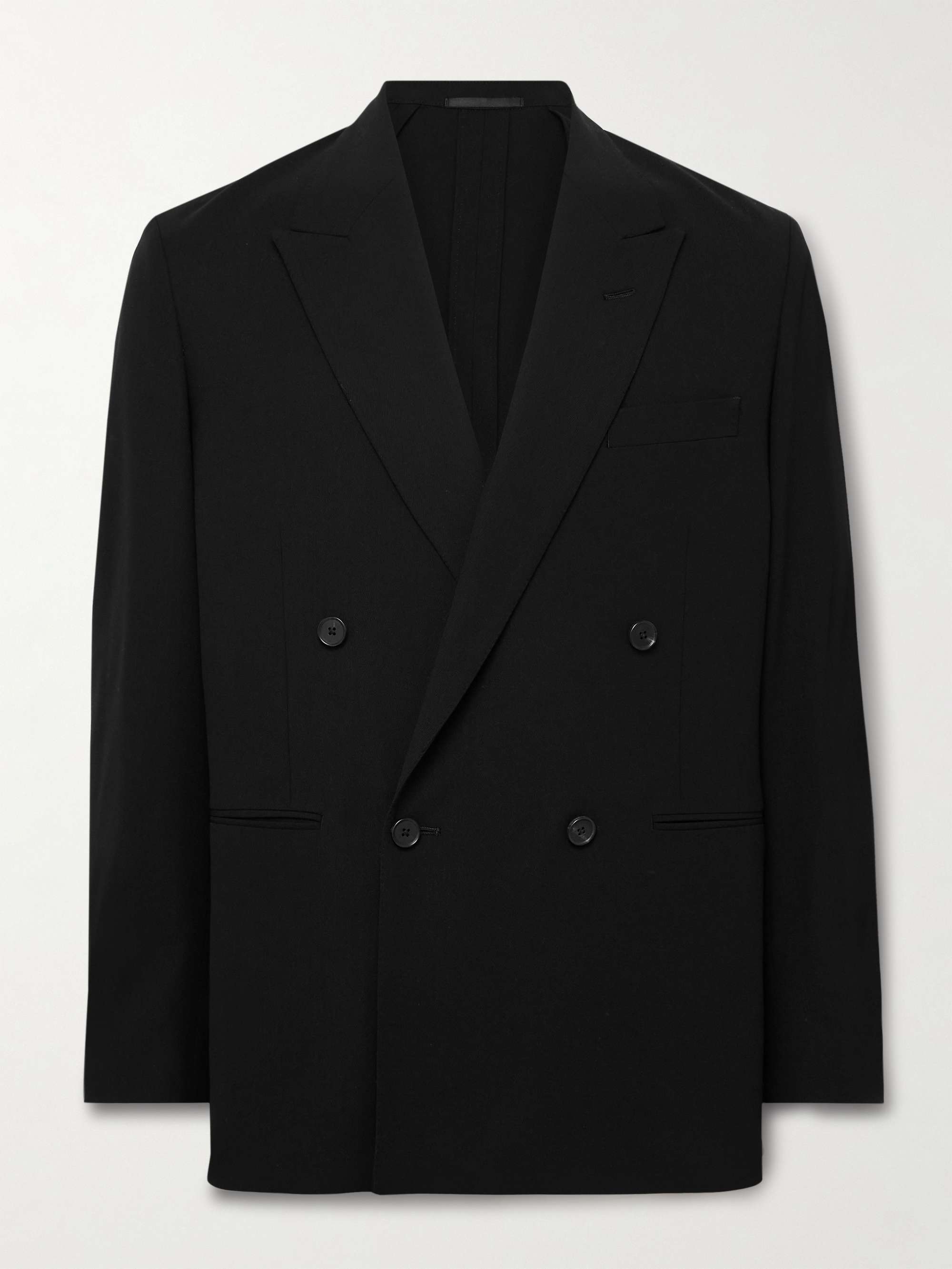 Double-Breasted Wool-Twill Blazer view