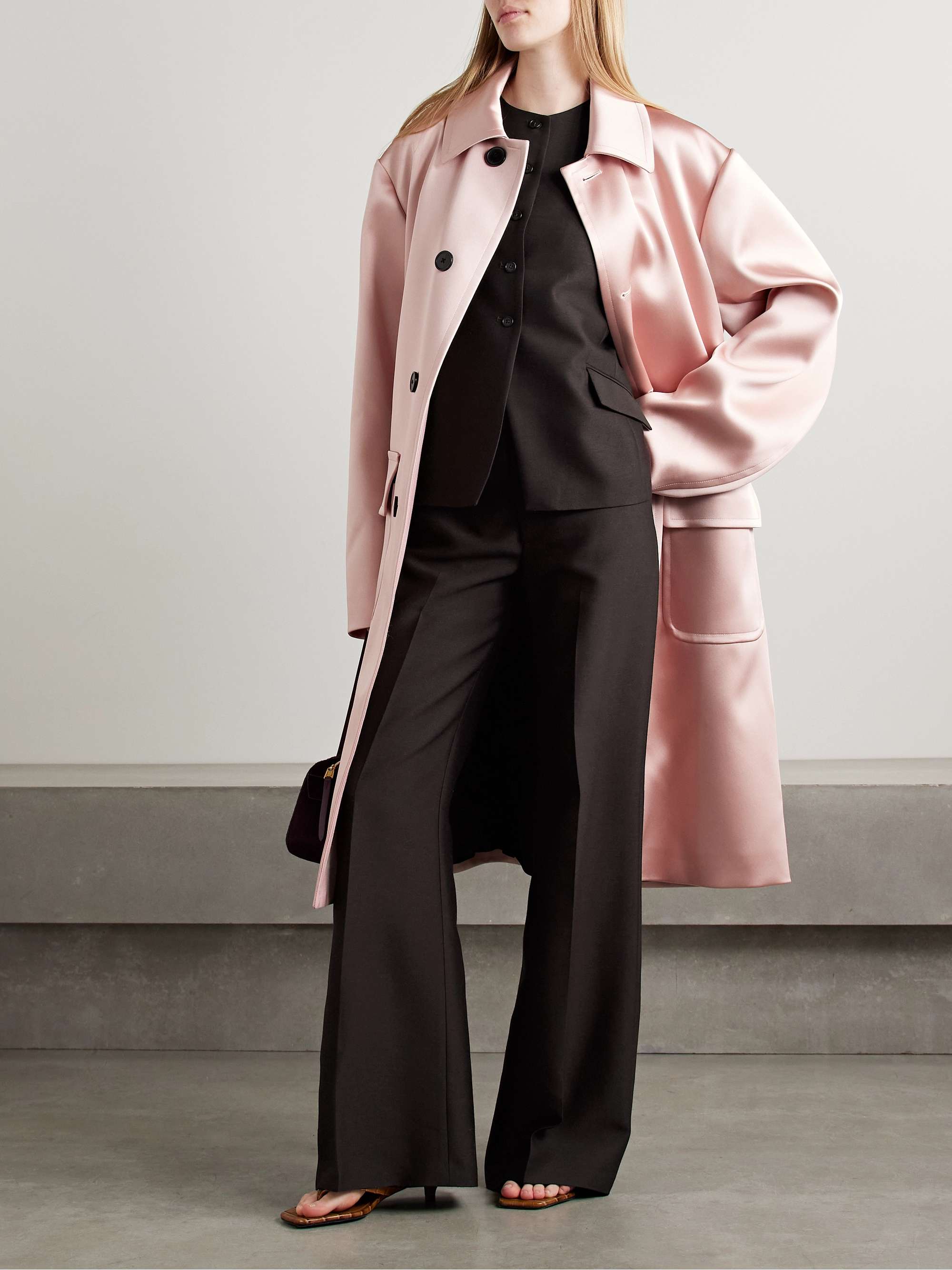 Ira wool and silk-blend twill vest view