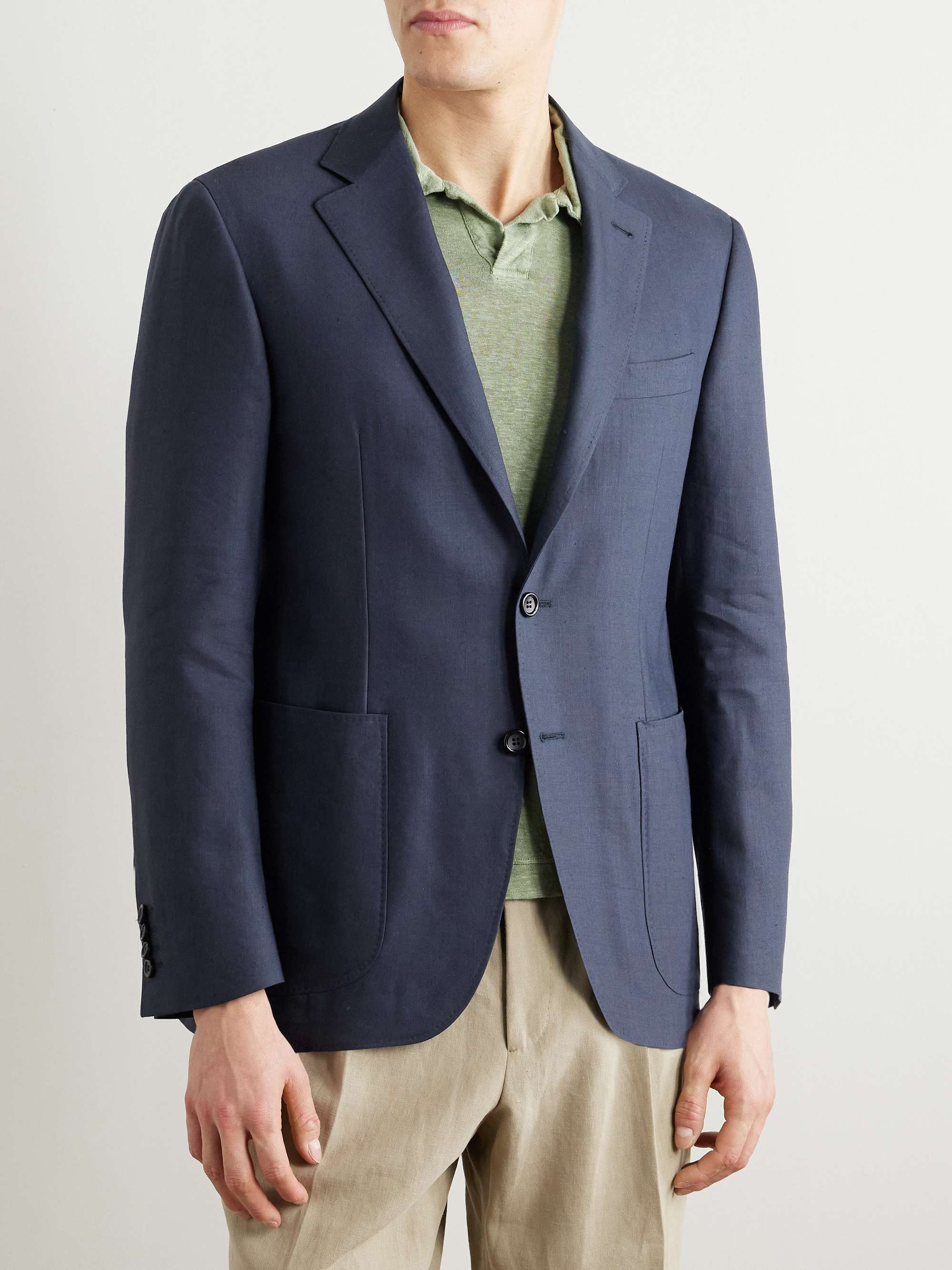 Kei Linen and Wool-Blend Suit Jacket view