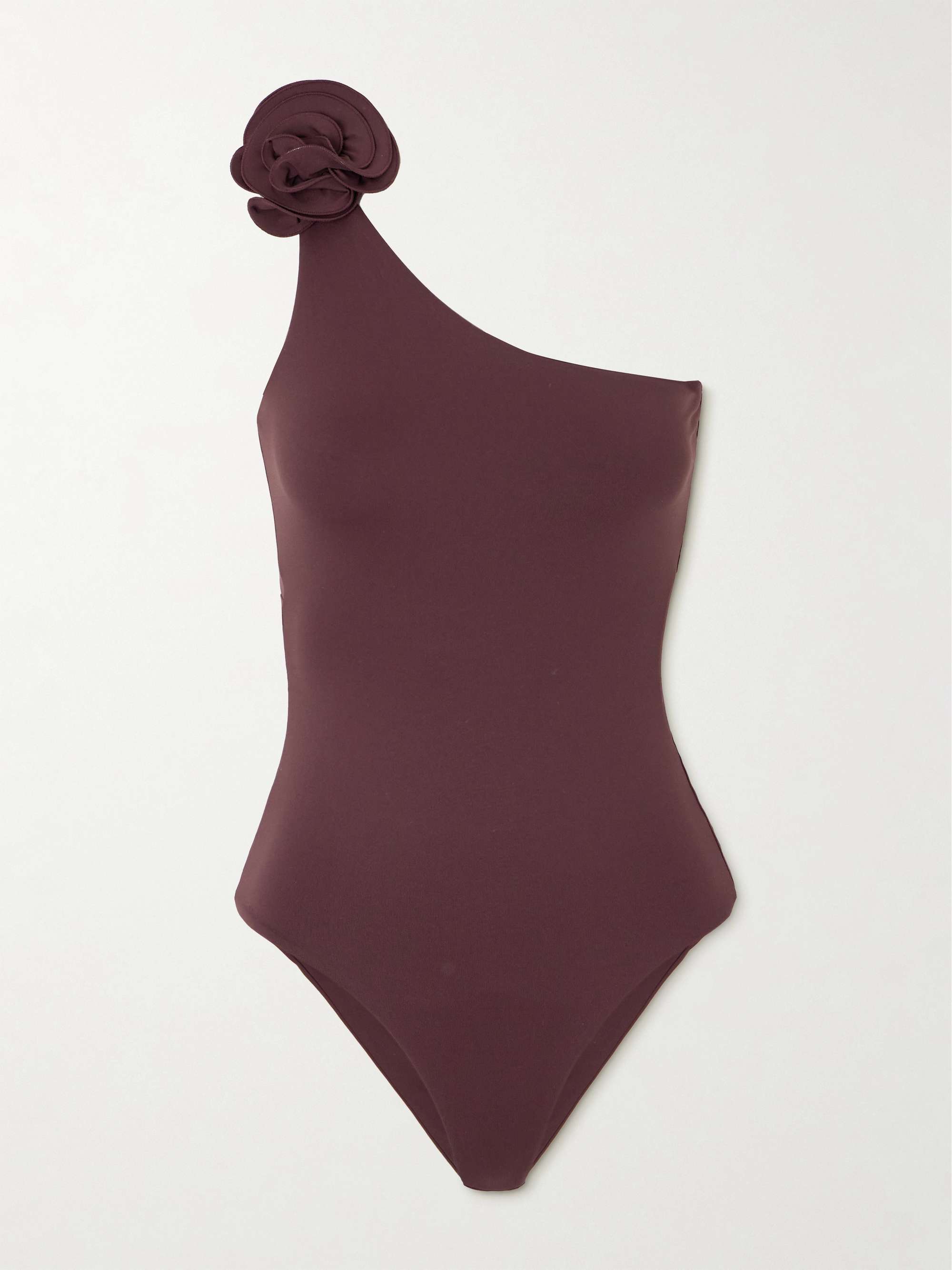 Embellished one-shoulder swimsuit view