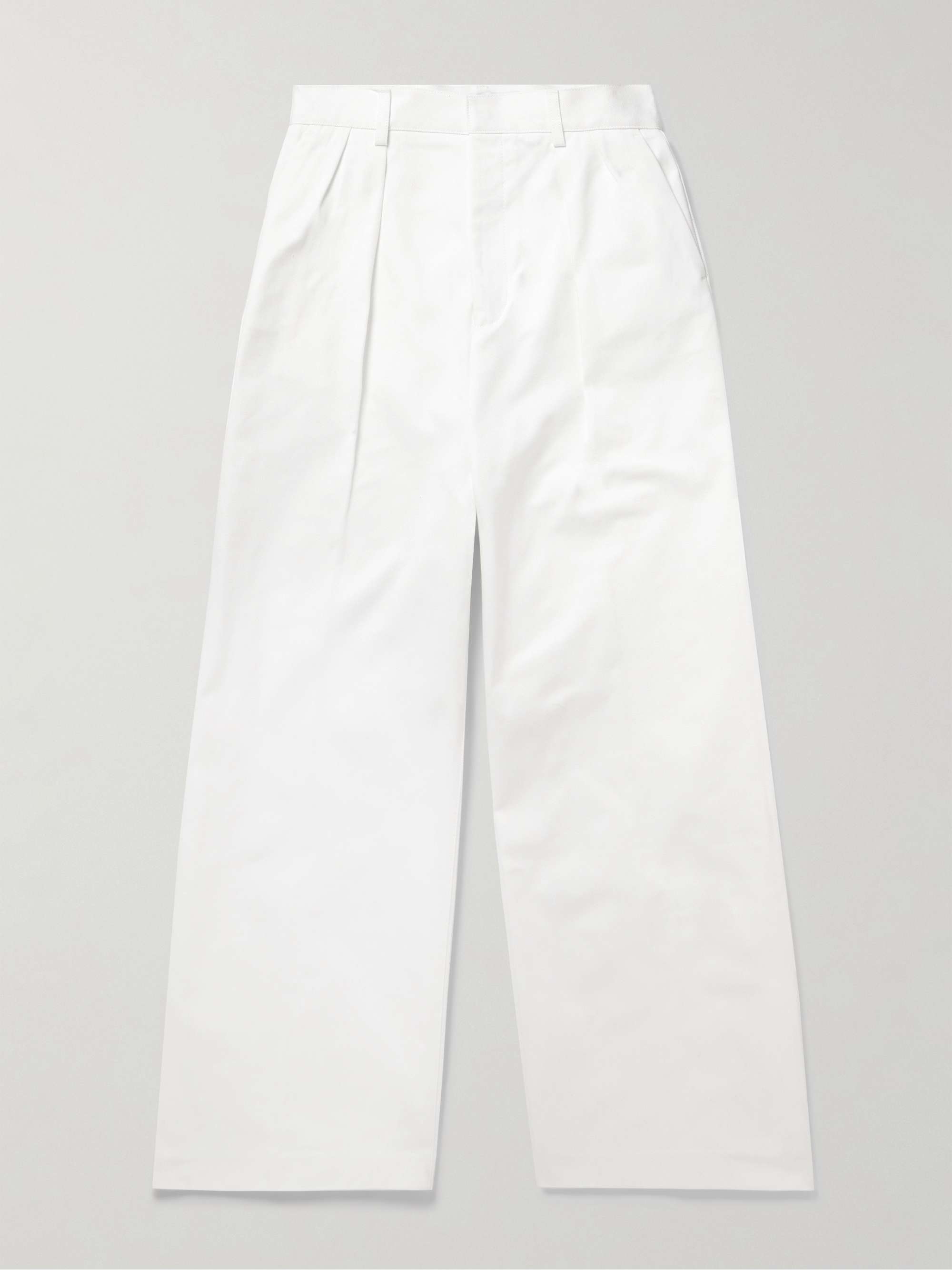 Straight-Leg Pleated Jeans view