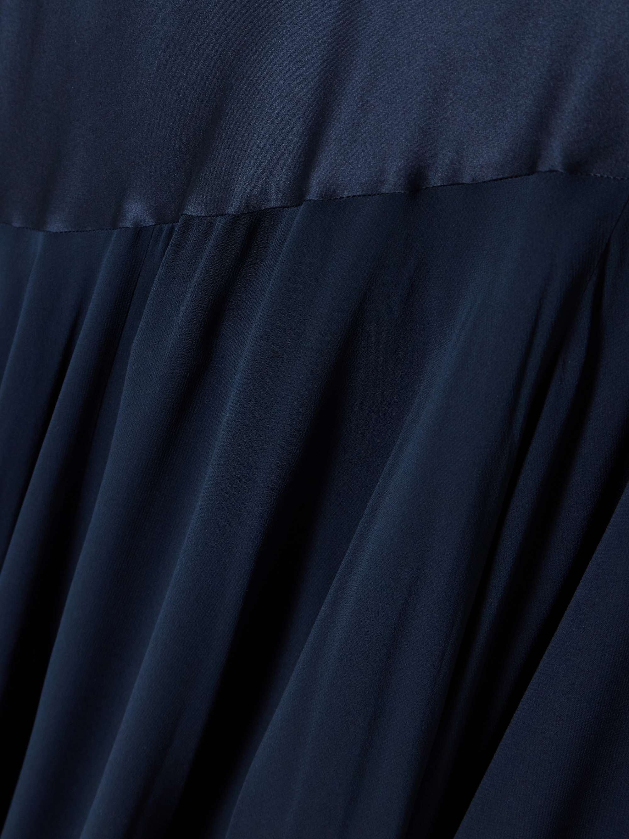 Sinead asymmetric silk-satin and georgette maxi skirt view