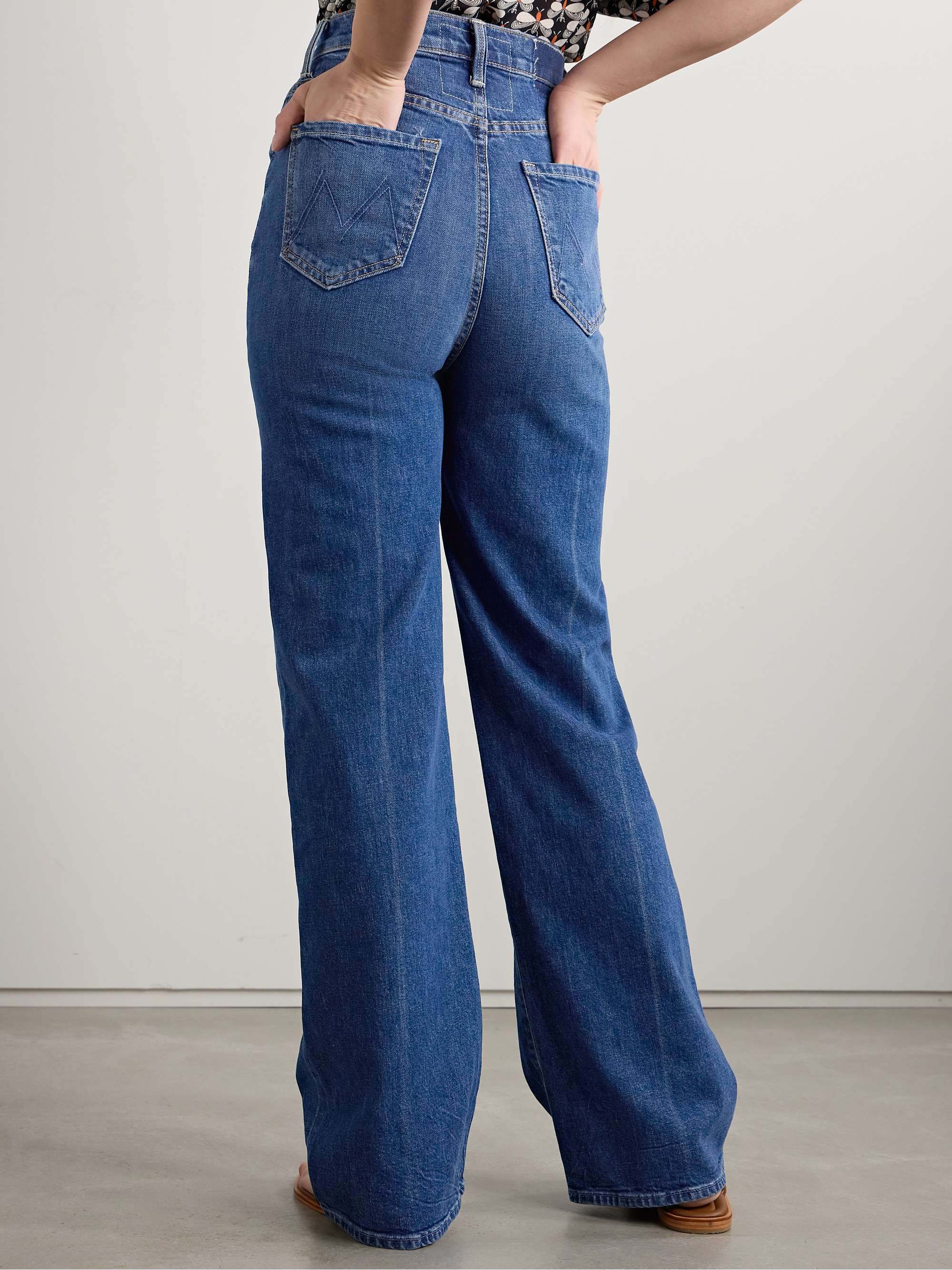 + La DoubleJ The Tune Up Maven Sneak embroidered high-rise straight-leg jeans view