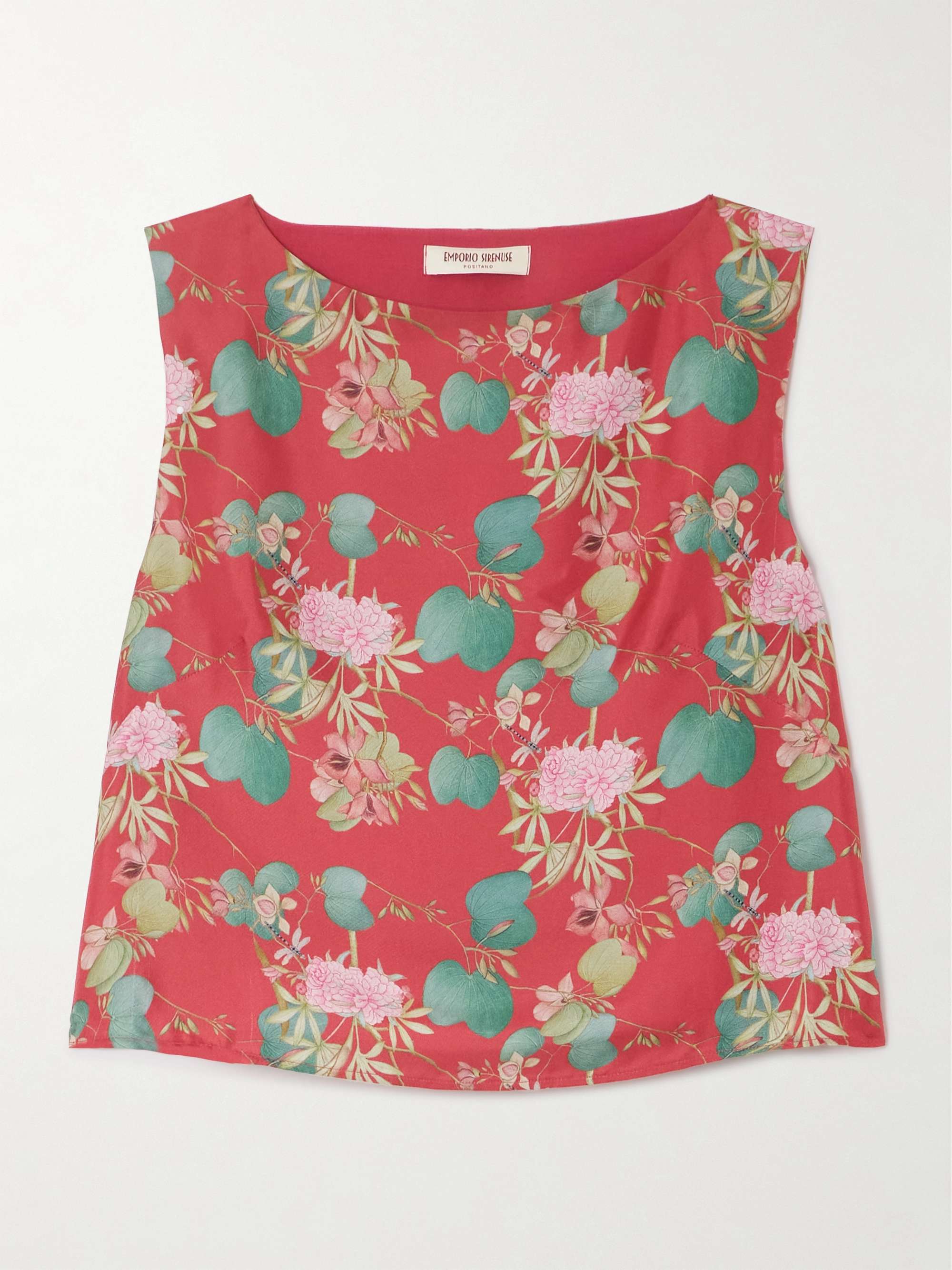 Tische Dragonfly printed silk-twill top view