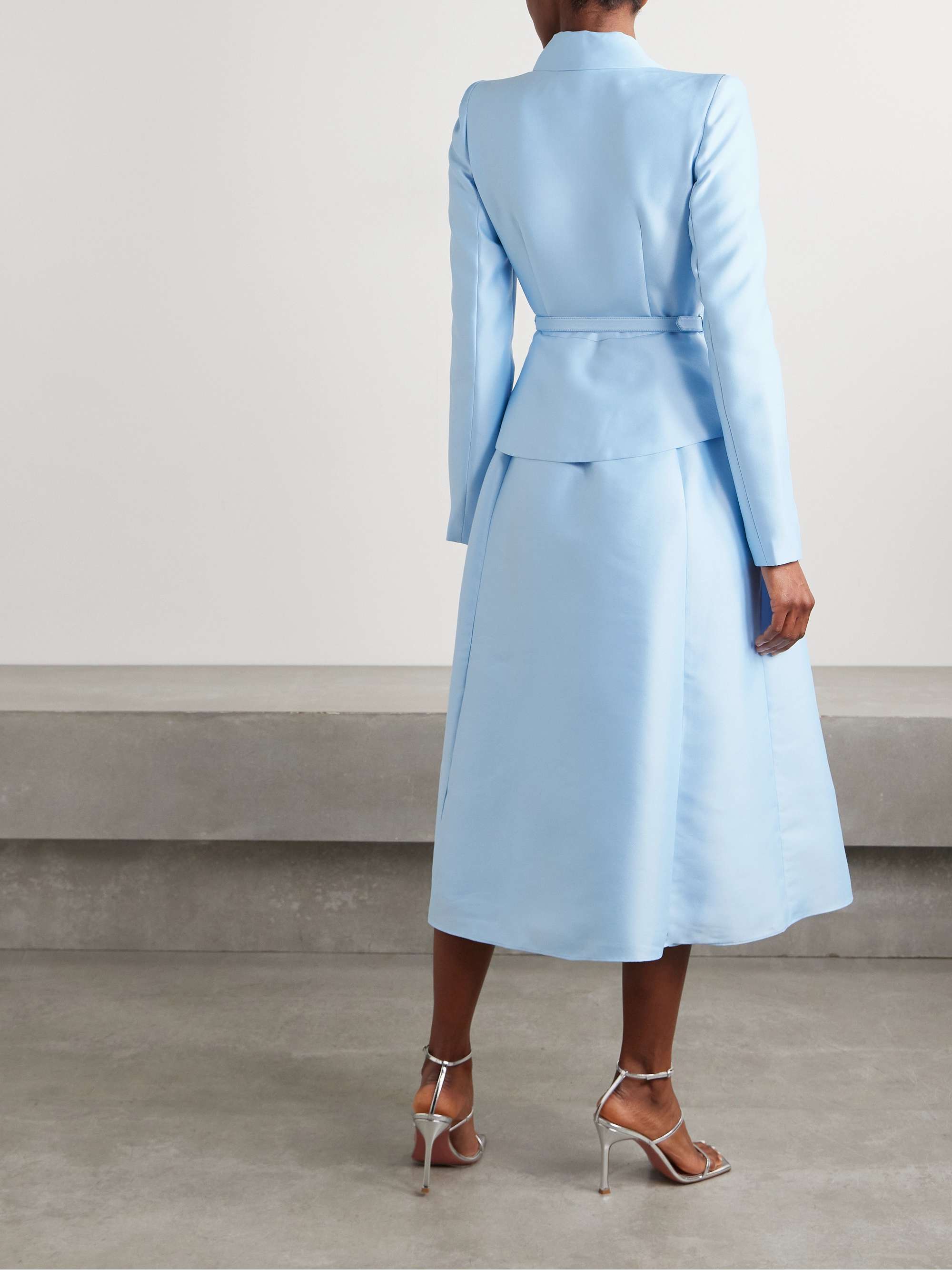 Layered embellished taffeta midi dress view