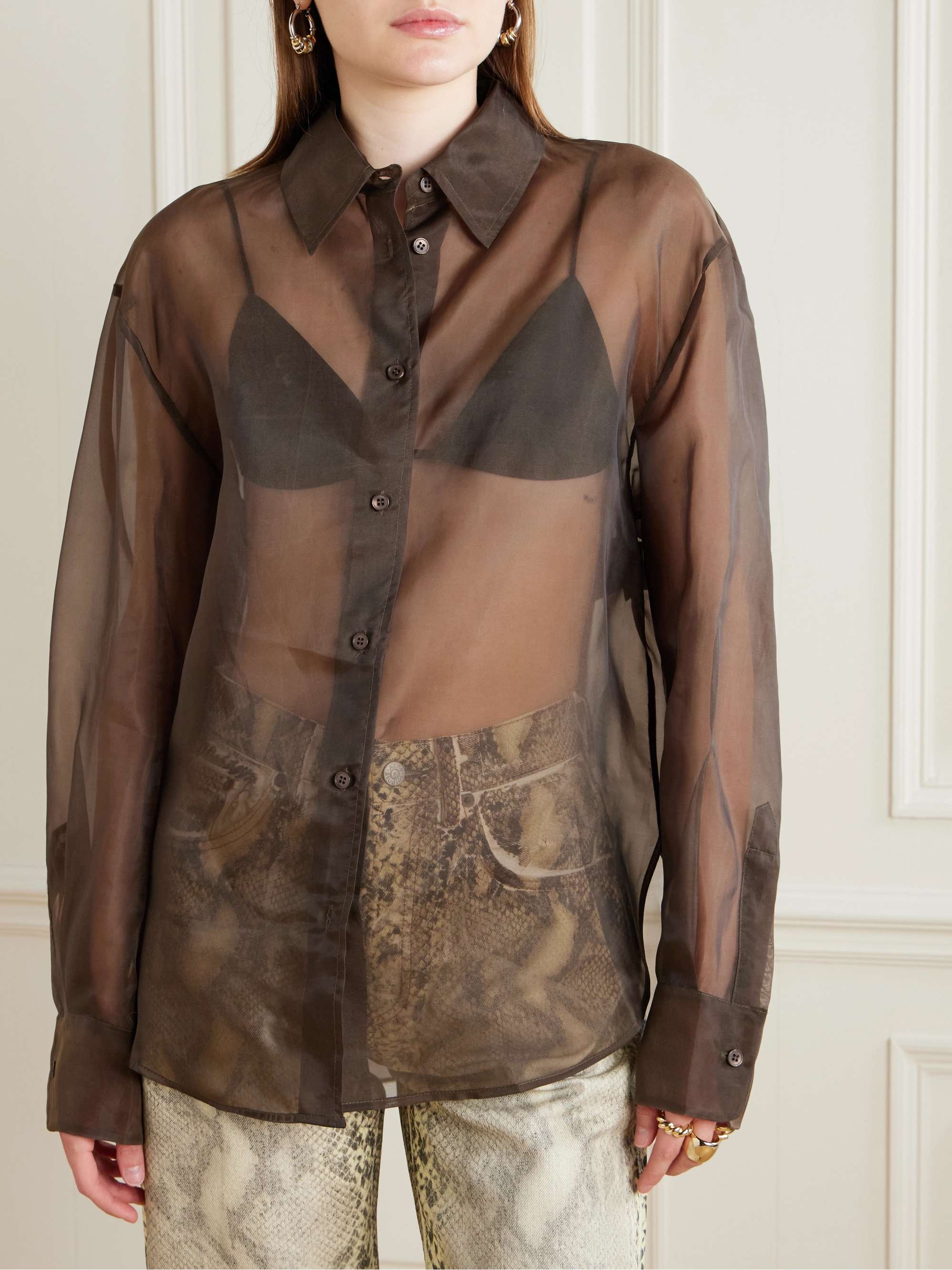 Peri silk-blend organza shirt view