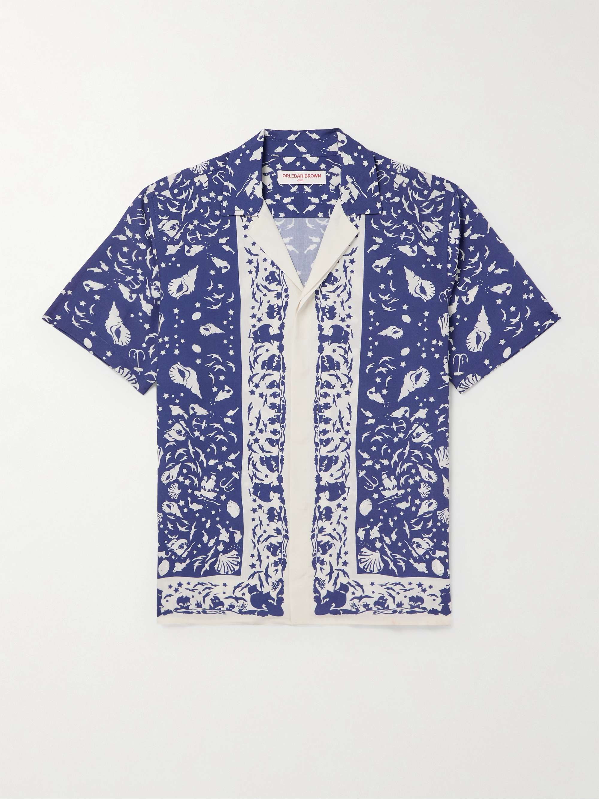 Maitan Camp-Collar Printed Lyocell Shirt view
