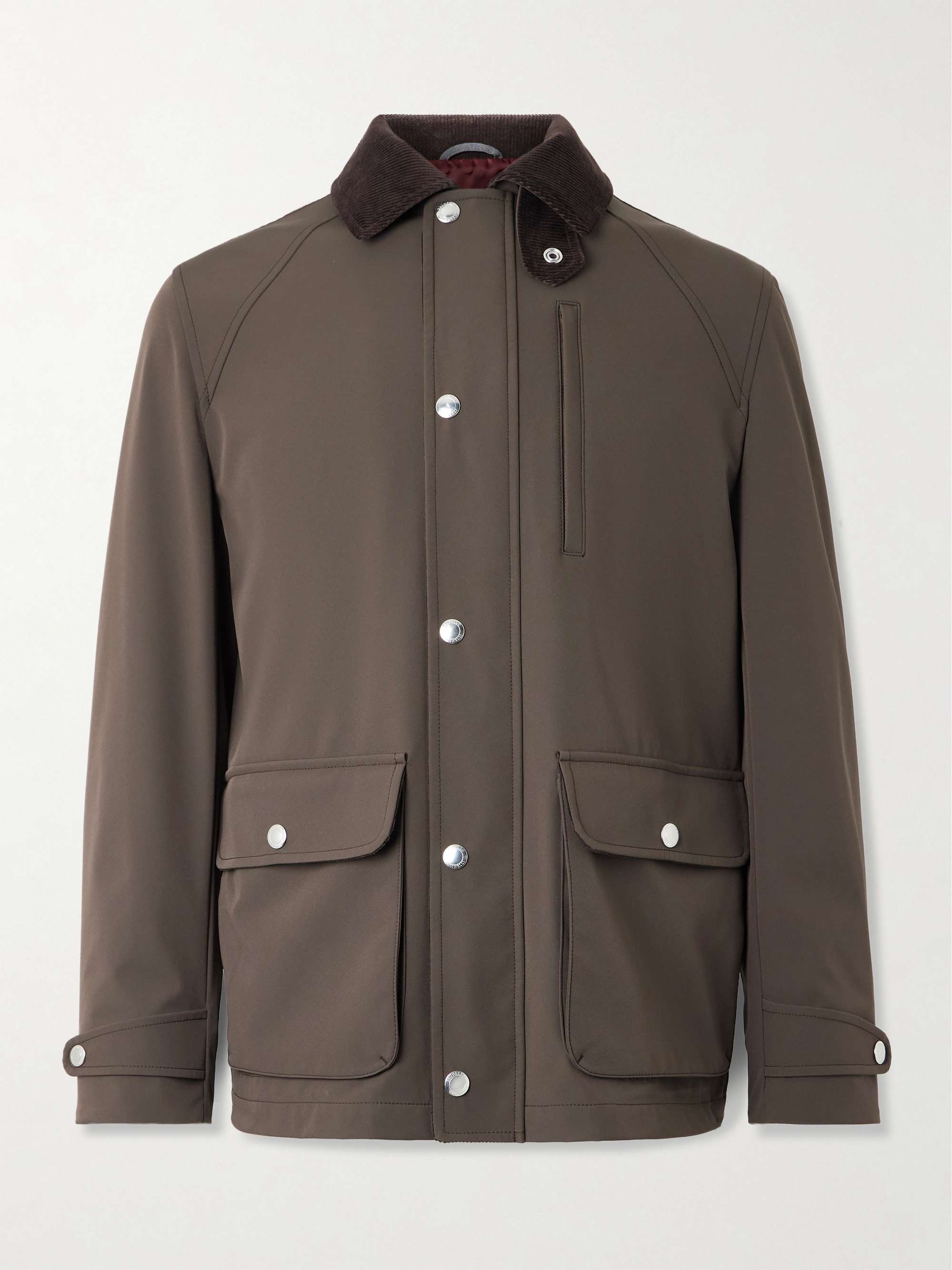 Cotton-Blend Corduroy-Trimmed Shell Field Jacket view