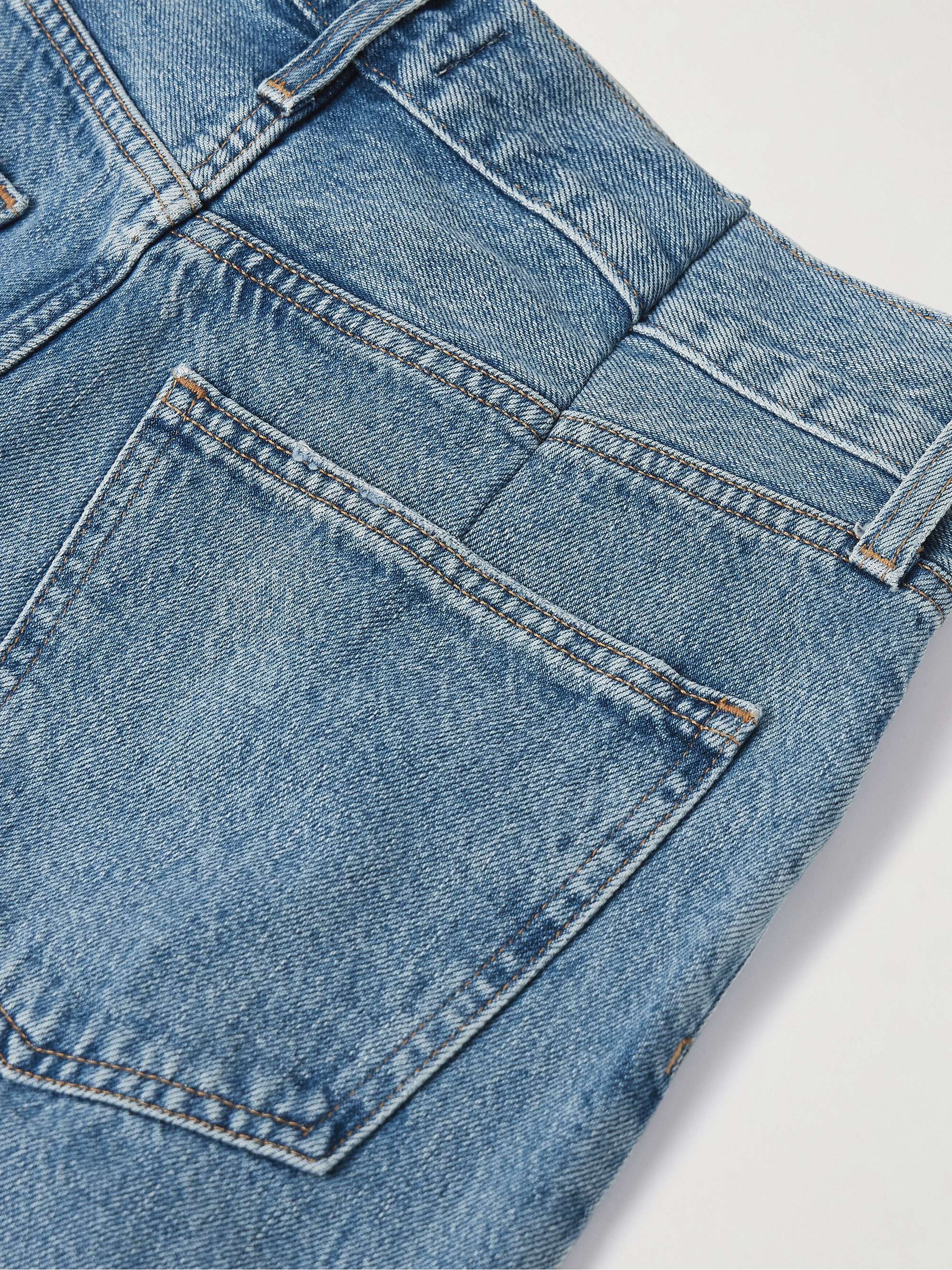 Franka pleated high-rise wide-leg jeans view