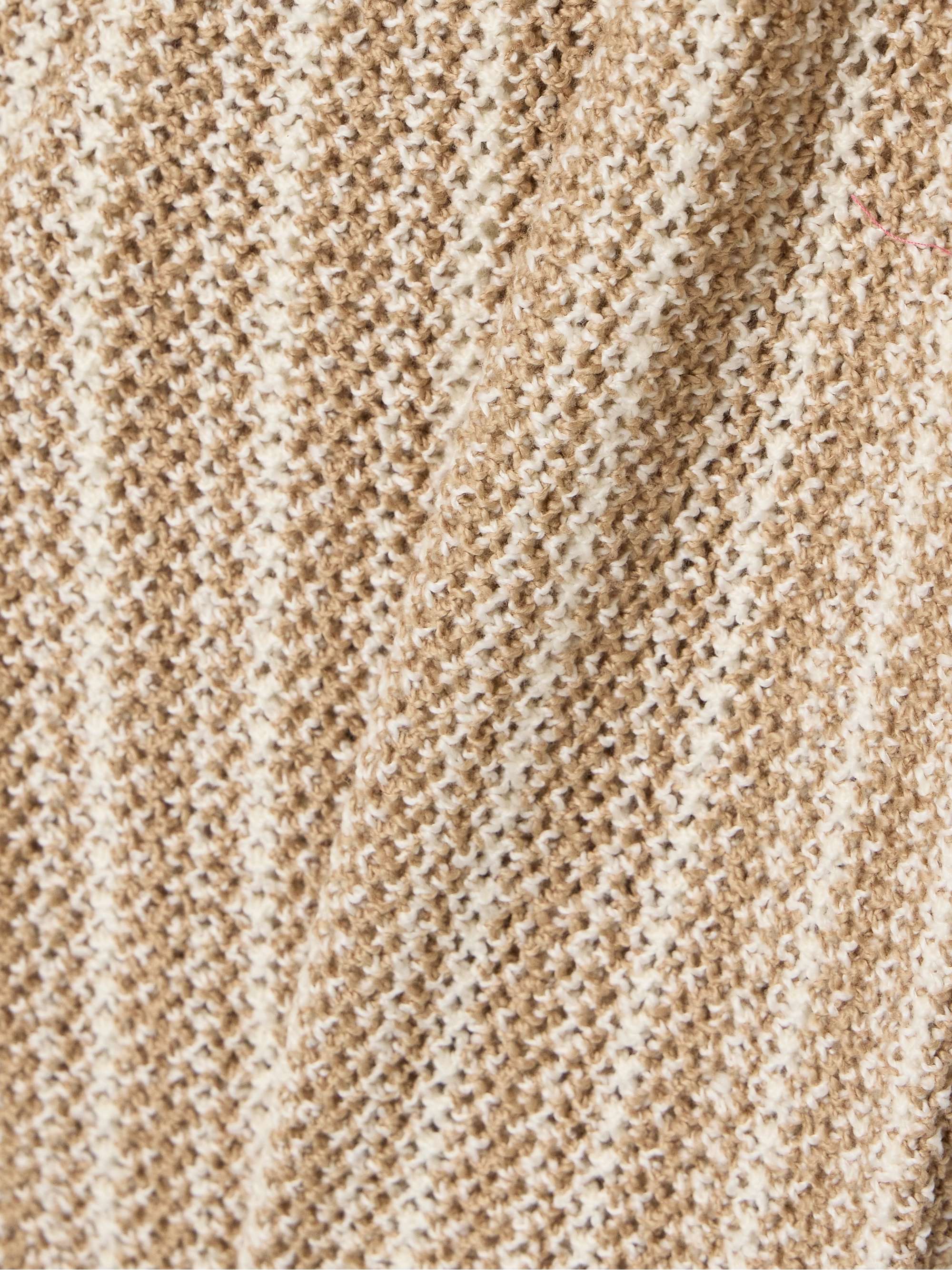 Striped crocheted cotton straight-leg pants view
