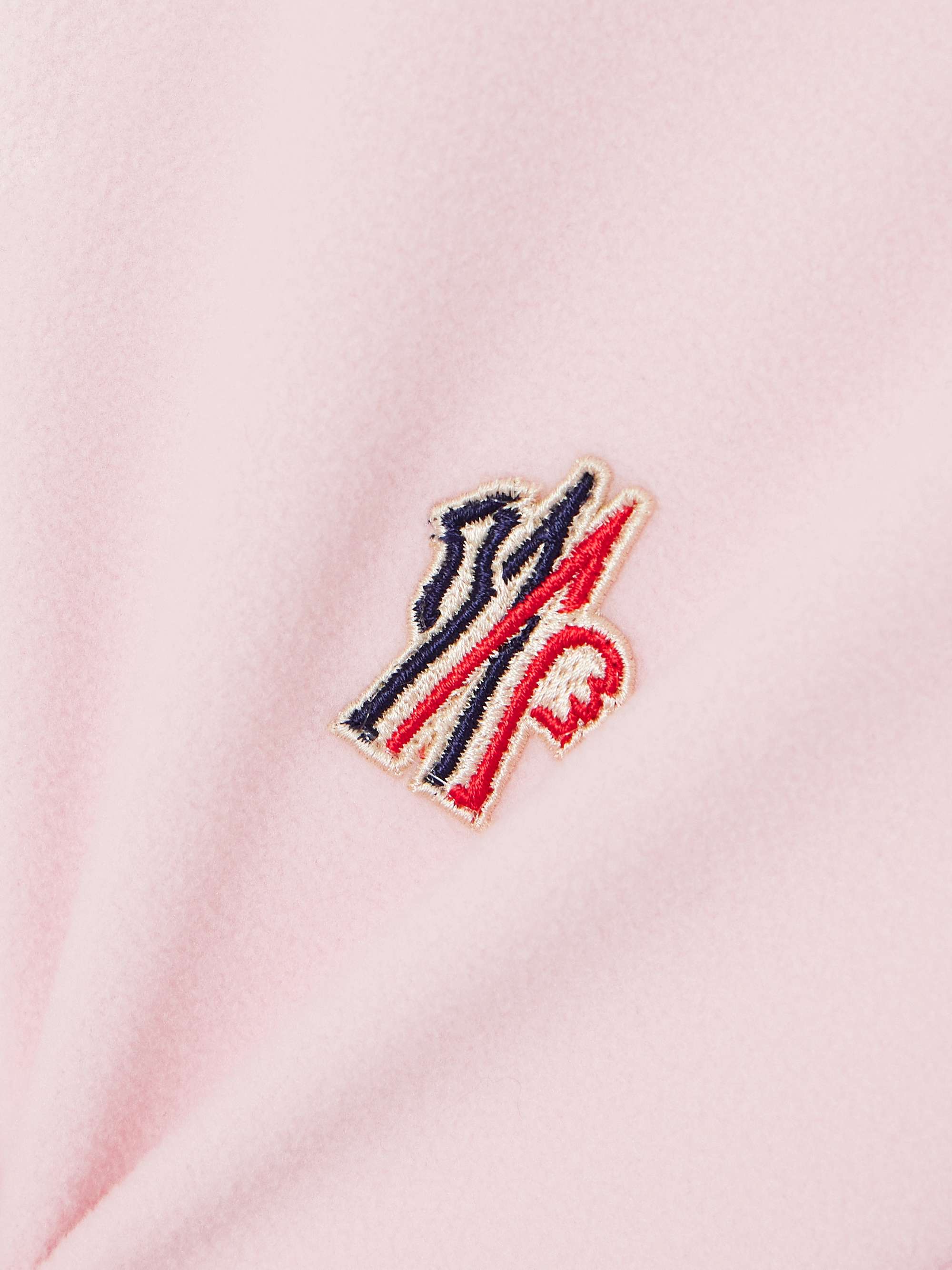 Appliquéd hooded fleece jacket view