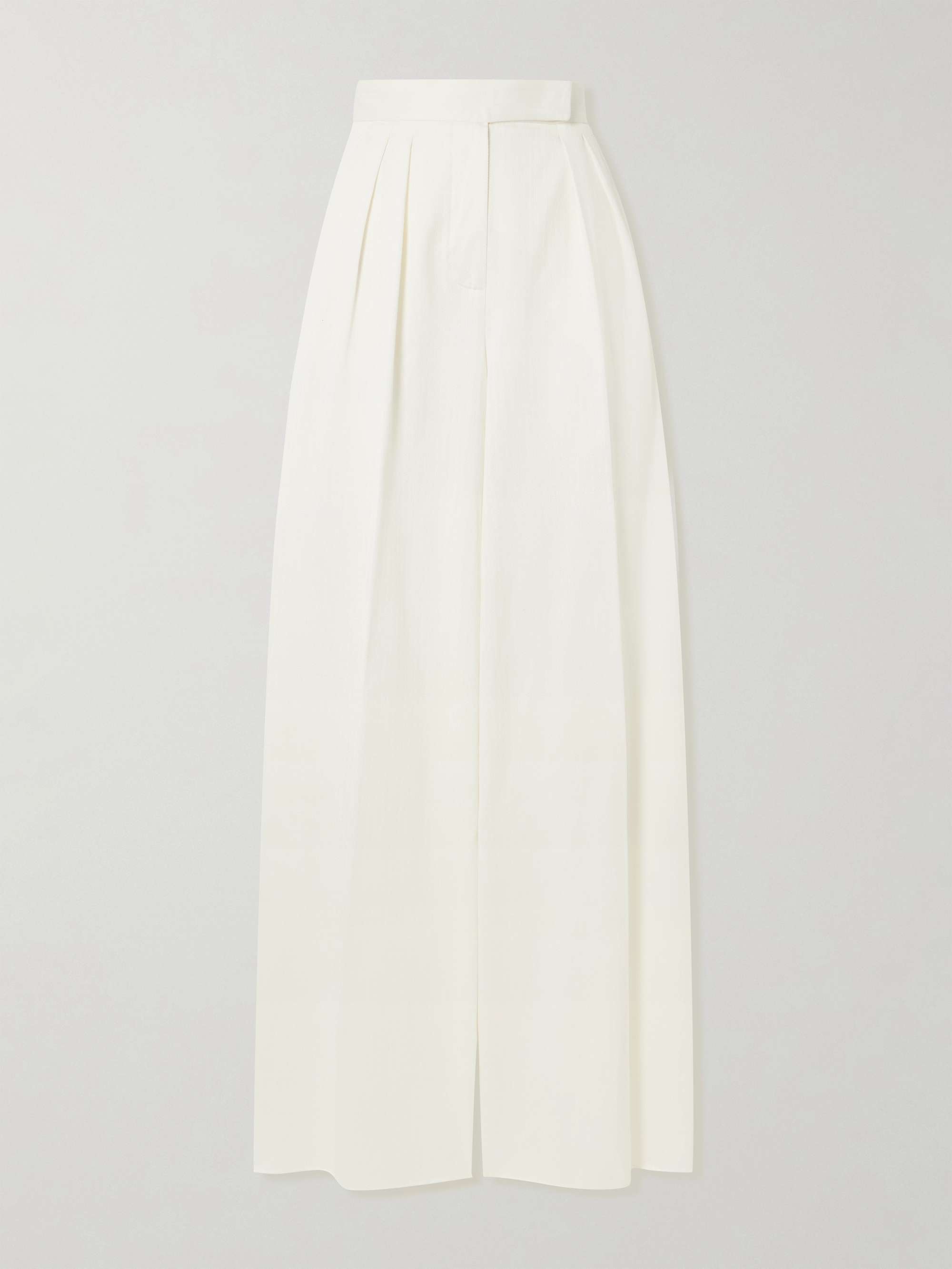 Chenzia pleated cotton wide-leg pants view