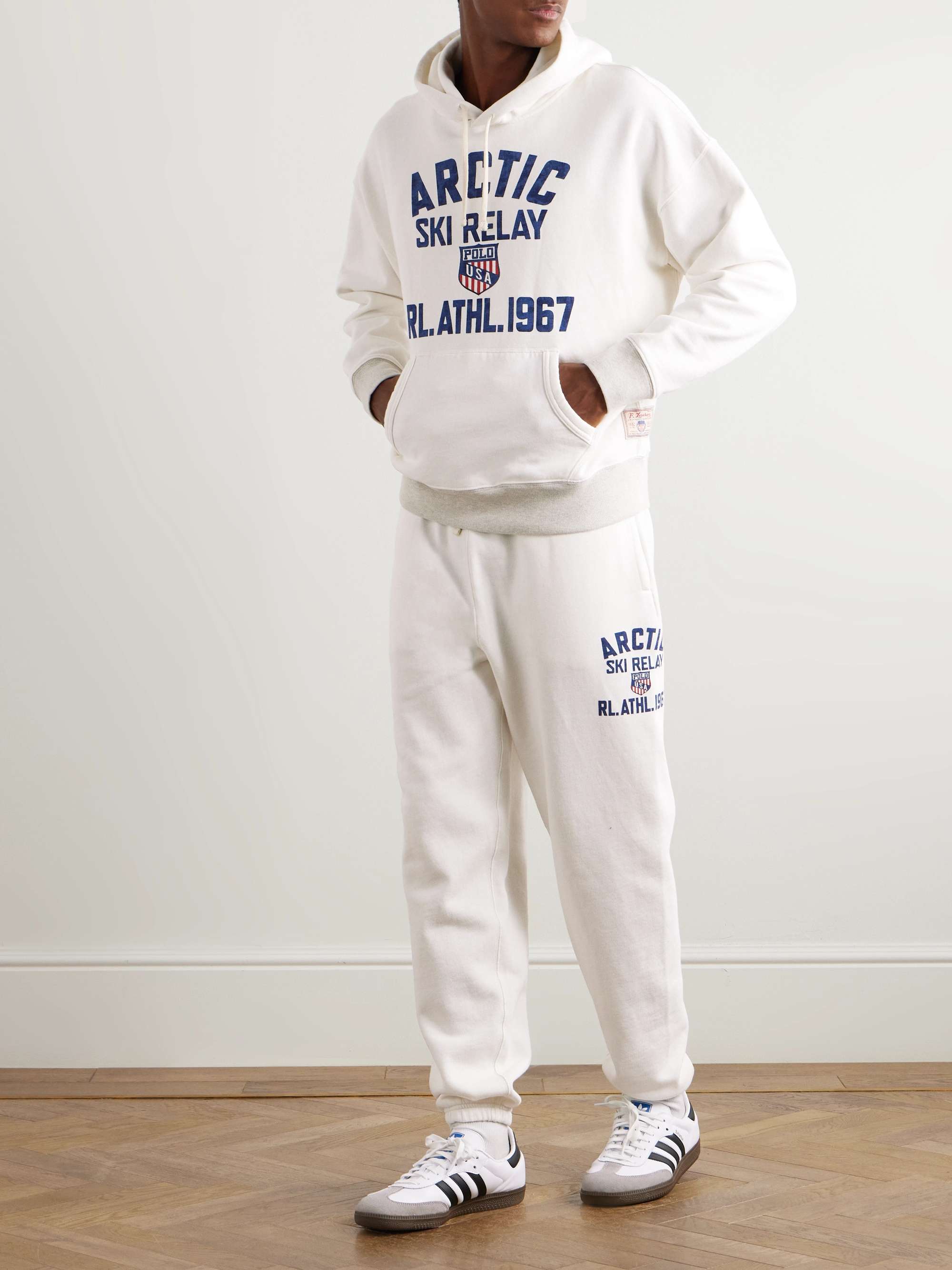 Printed Cotton-Blend Jersey Hoodie view