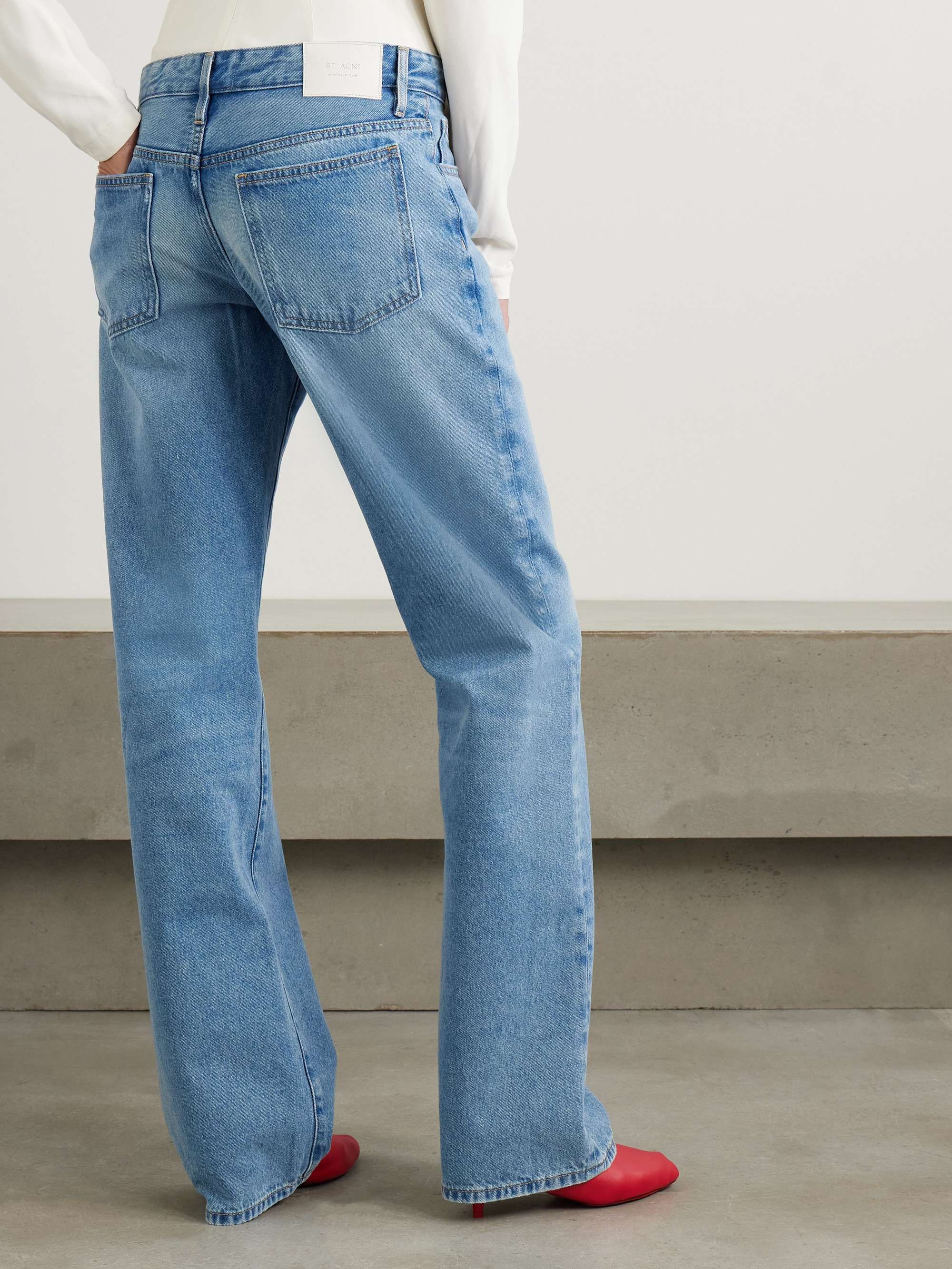 + Outland Denim 90s low-rise straight-leg organic jeans view