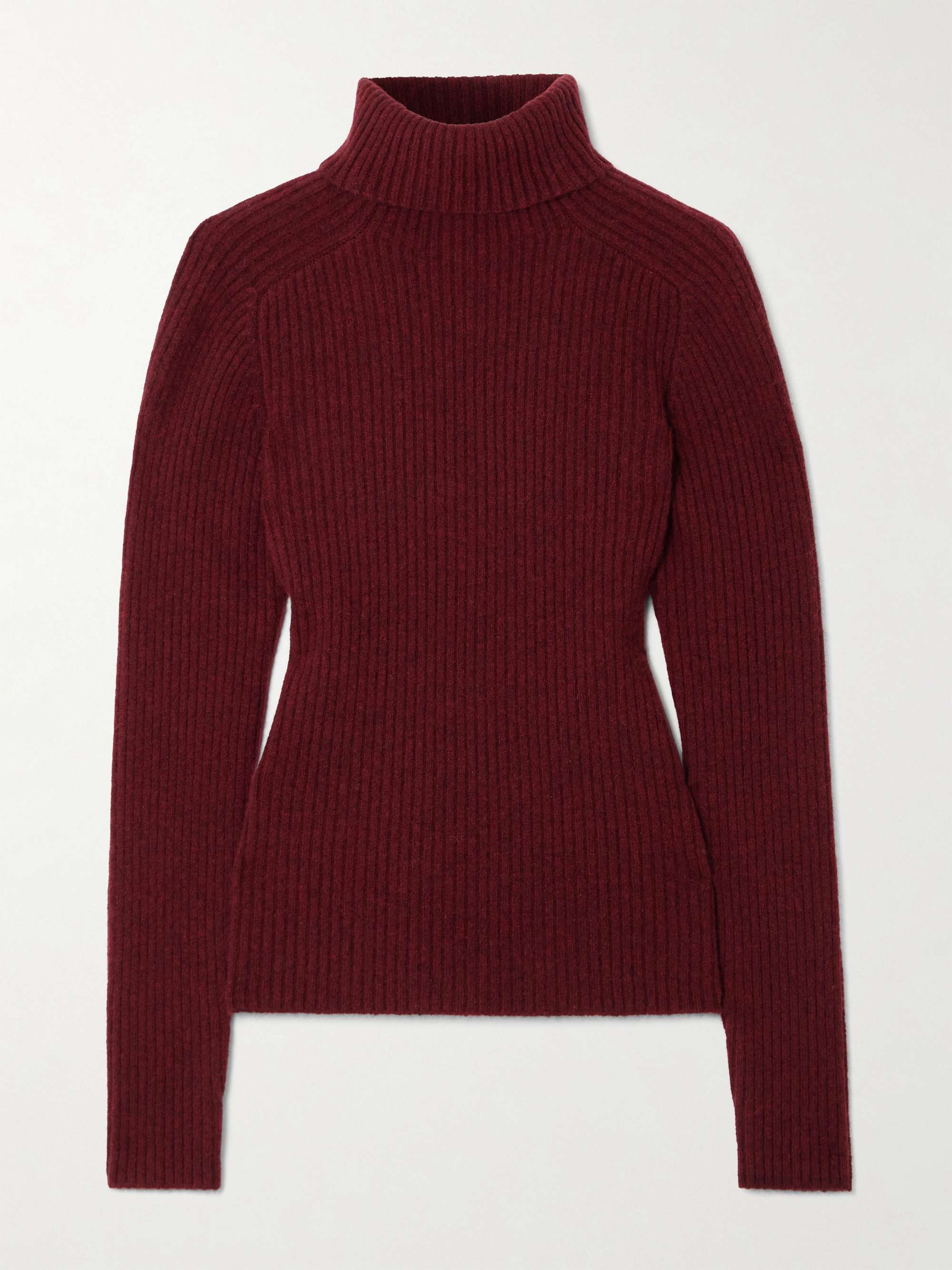 Ribbed cashmere turtleneck sweater view