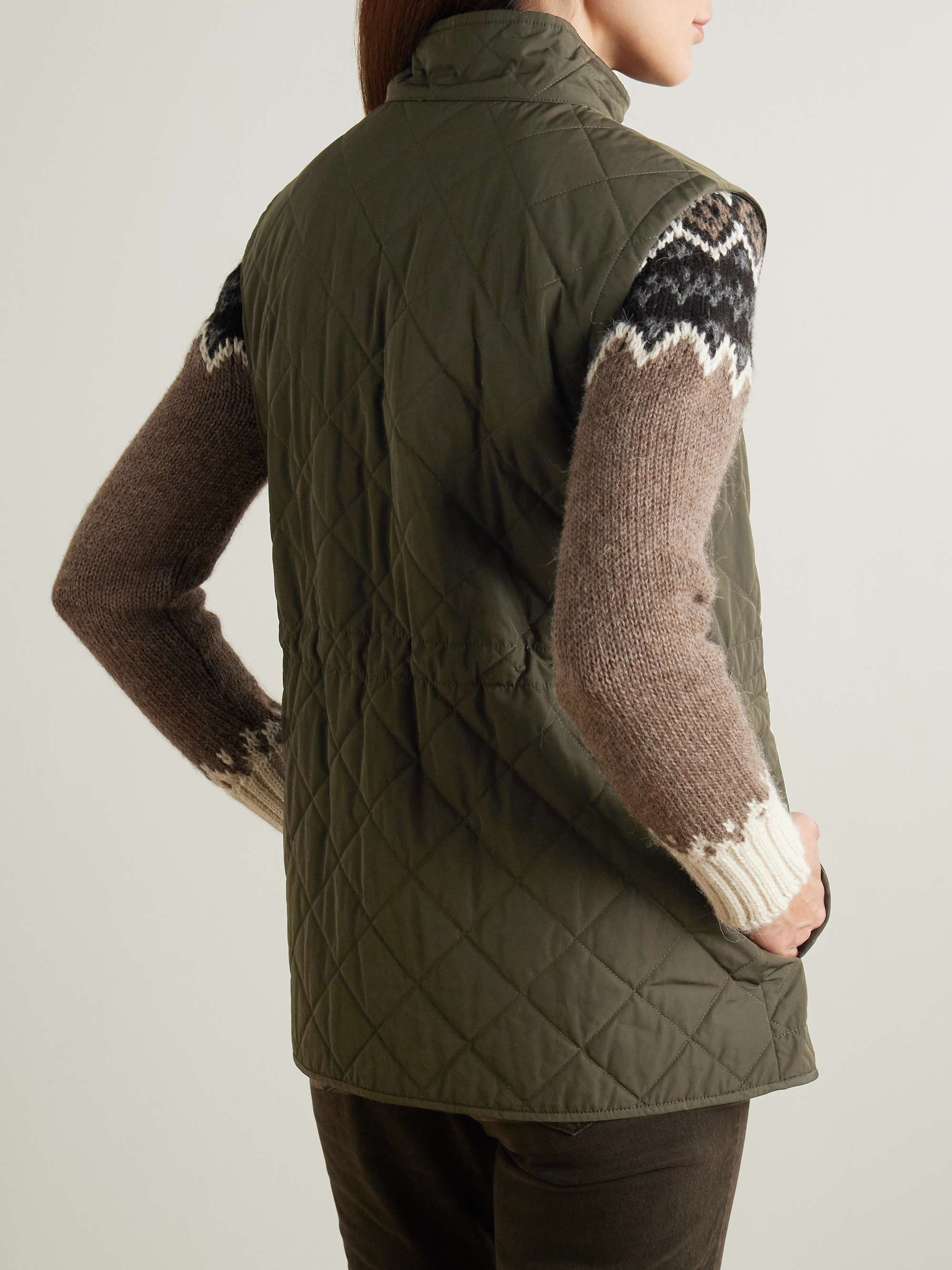Quilted shell vest view