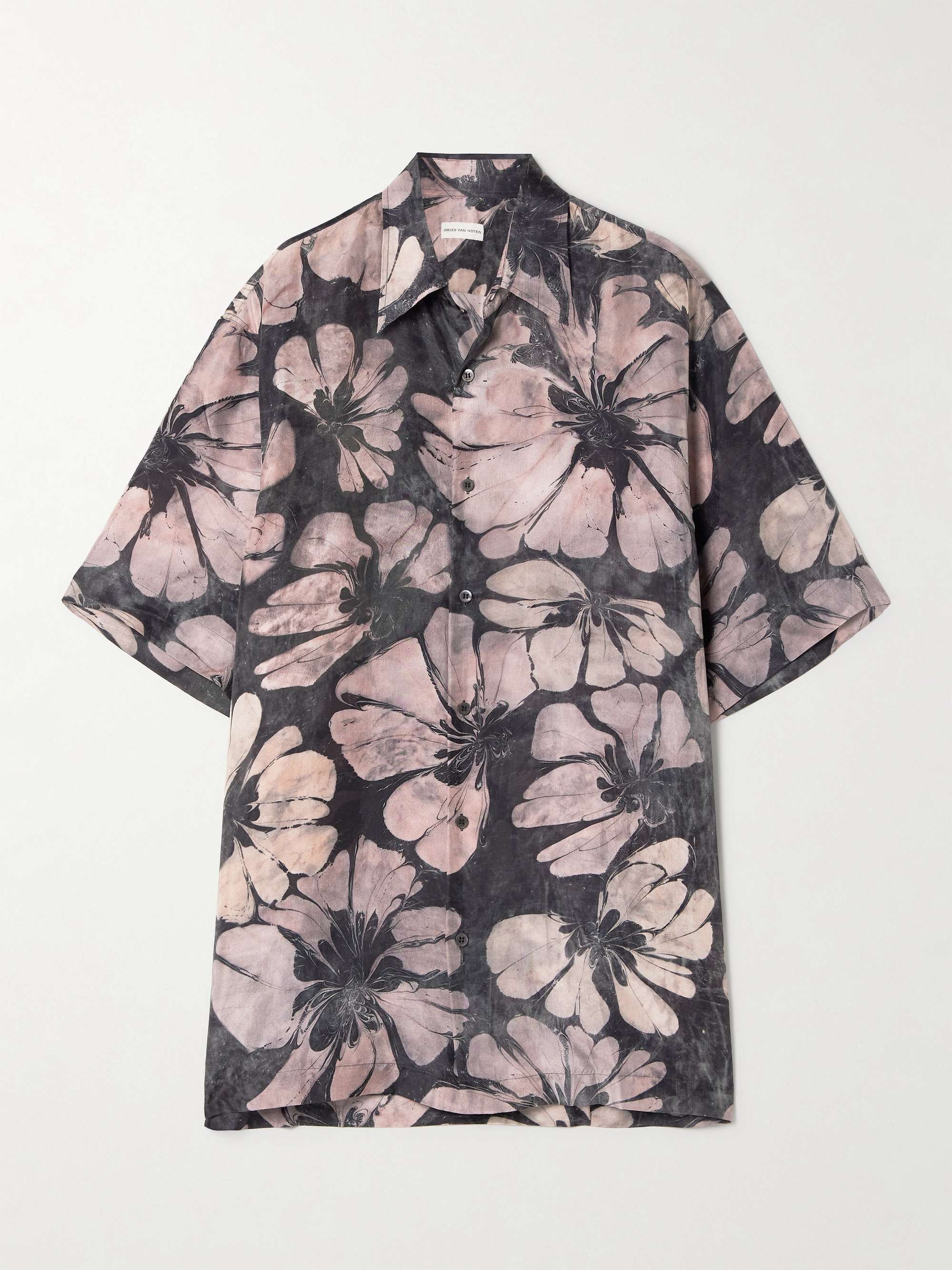 Floral-print silk-voile shirt view