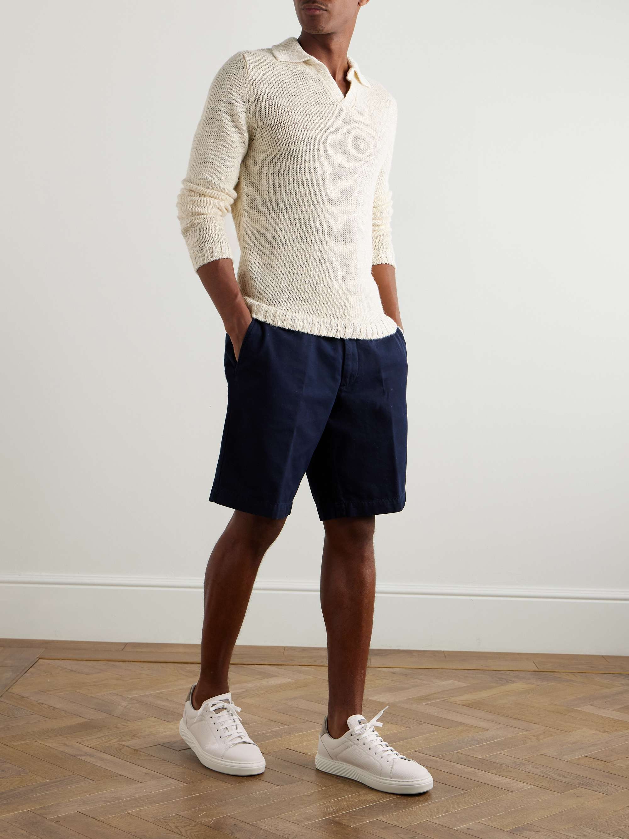 Linen-Blend Polo Shirt view