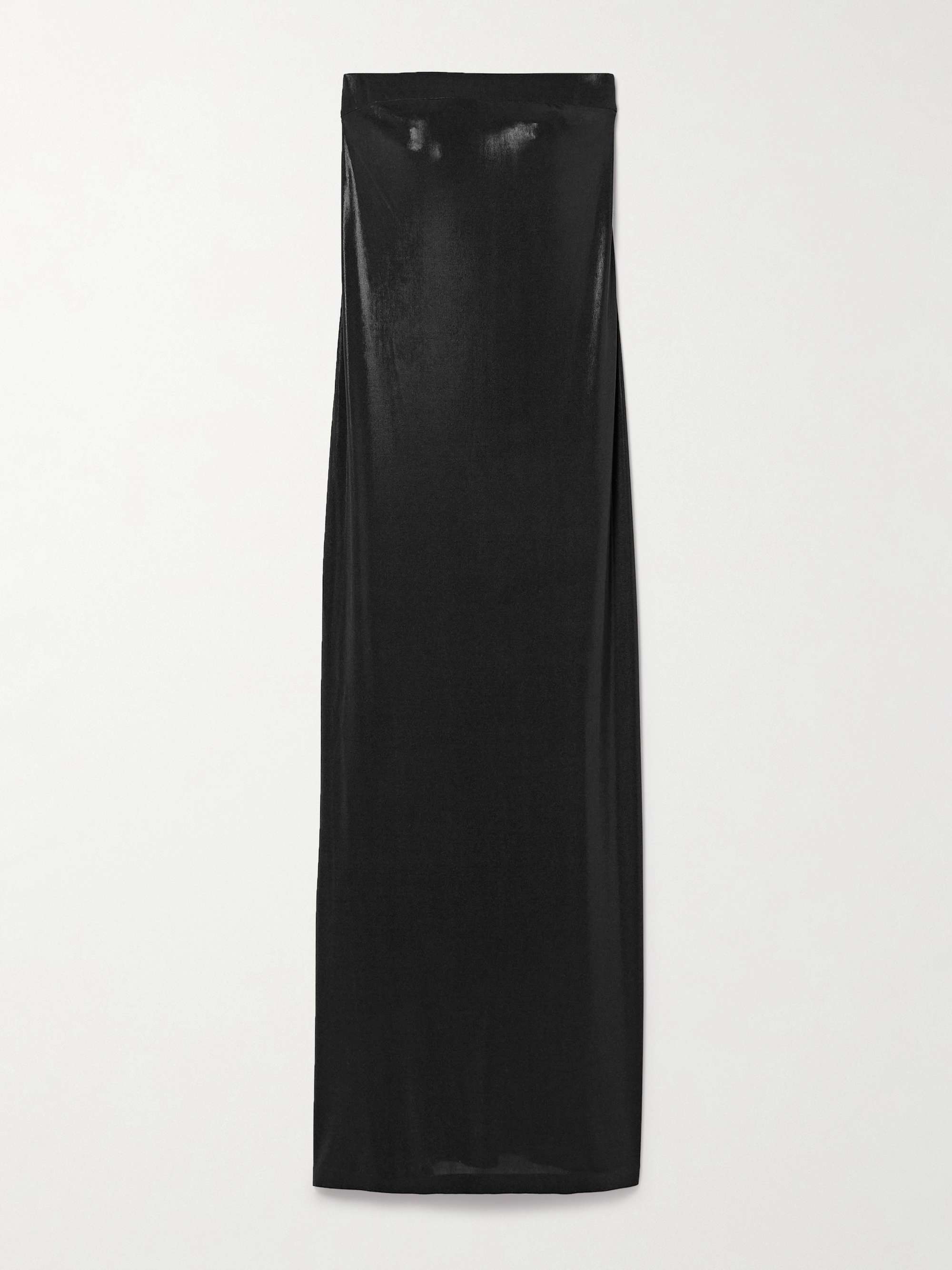 Strapless stretch-lamé maxi dress view