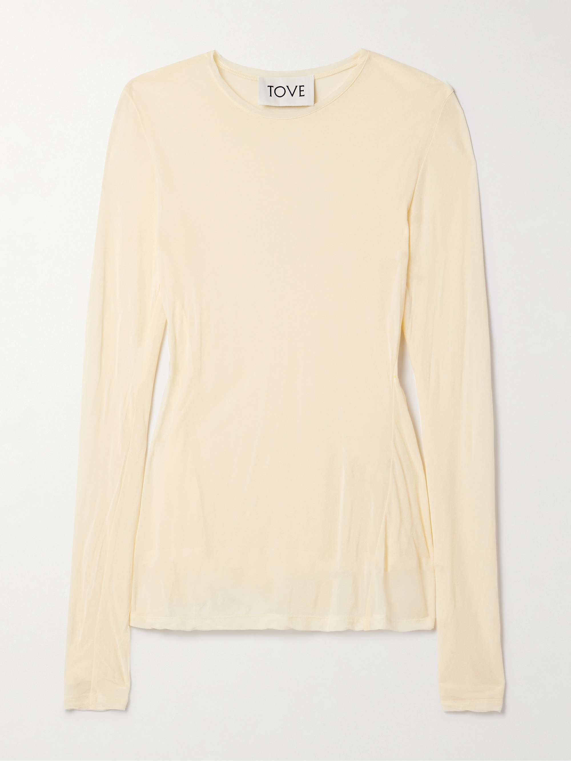 Rosalie gathered jersey top view