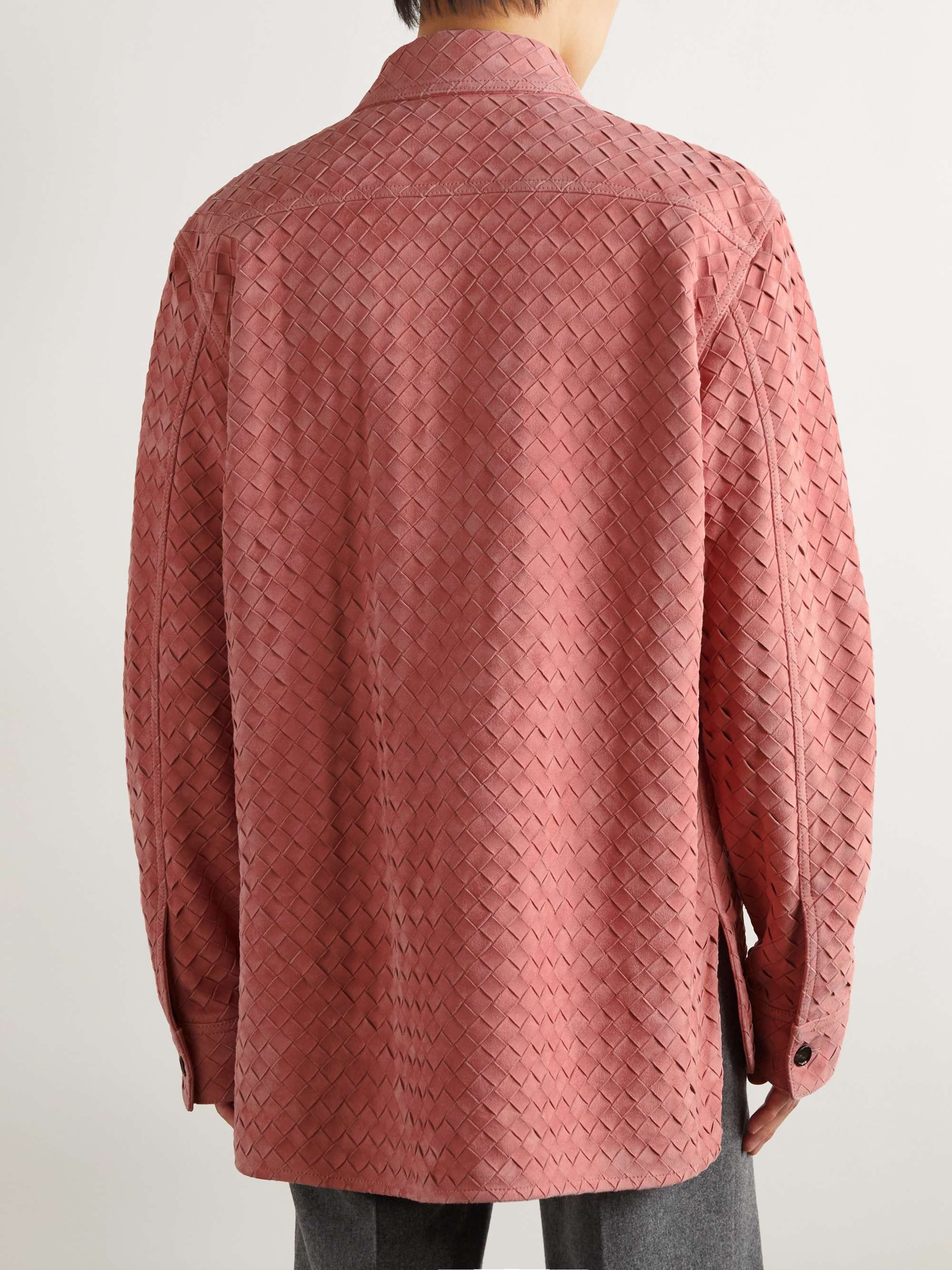 Intrecciato Suede Overshirt view