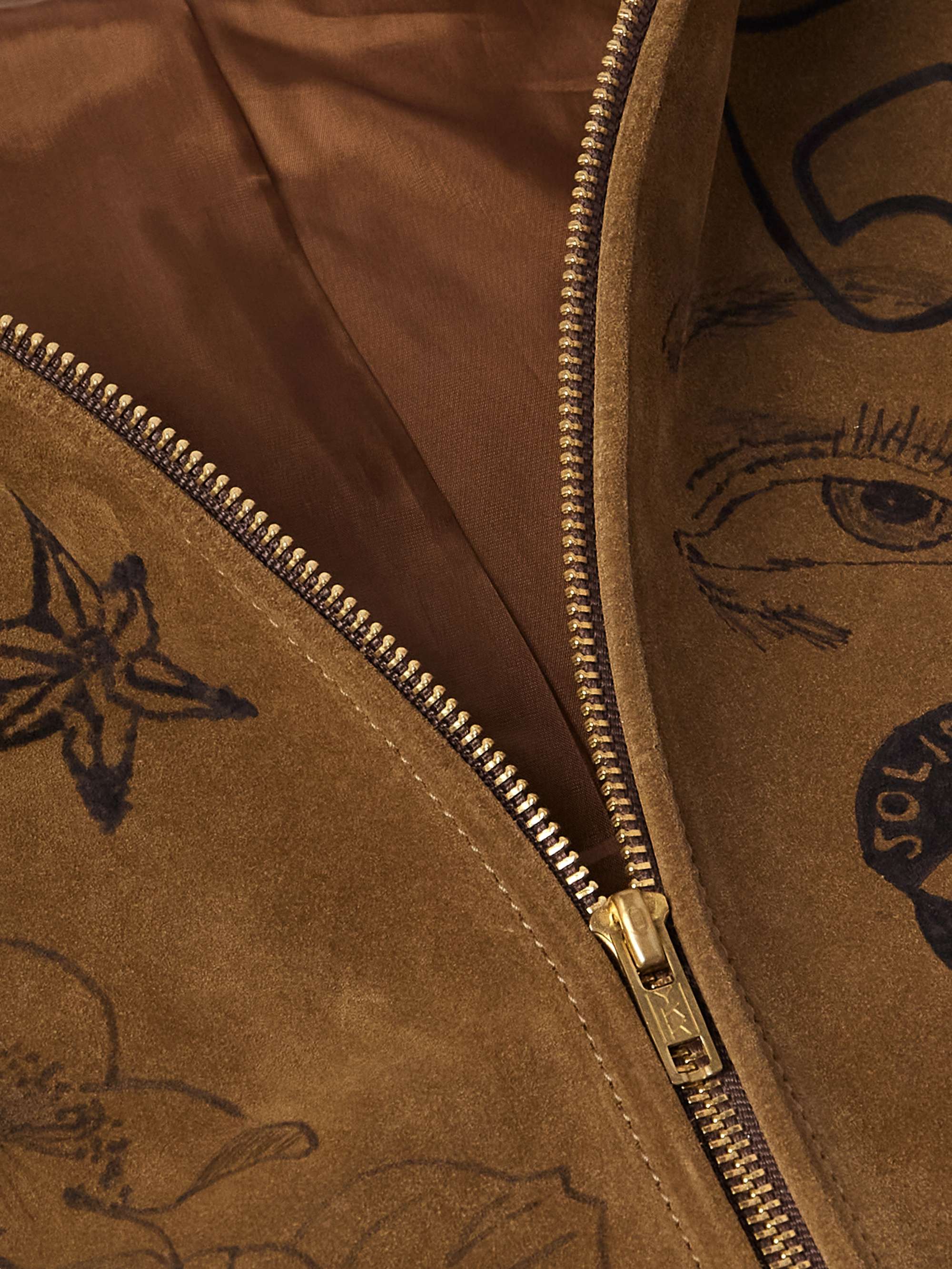 Printed Suede Blouson Jacket view