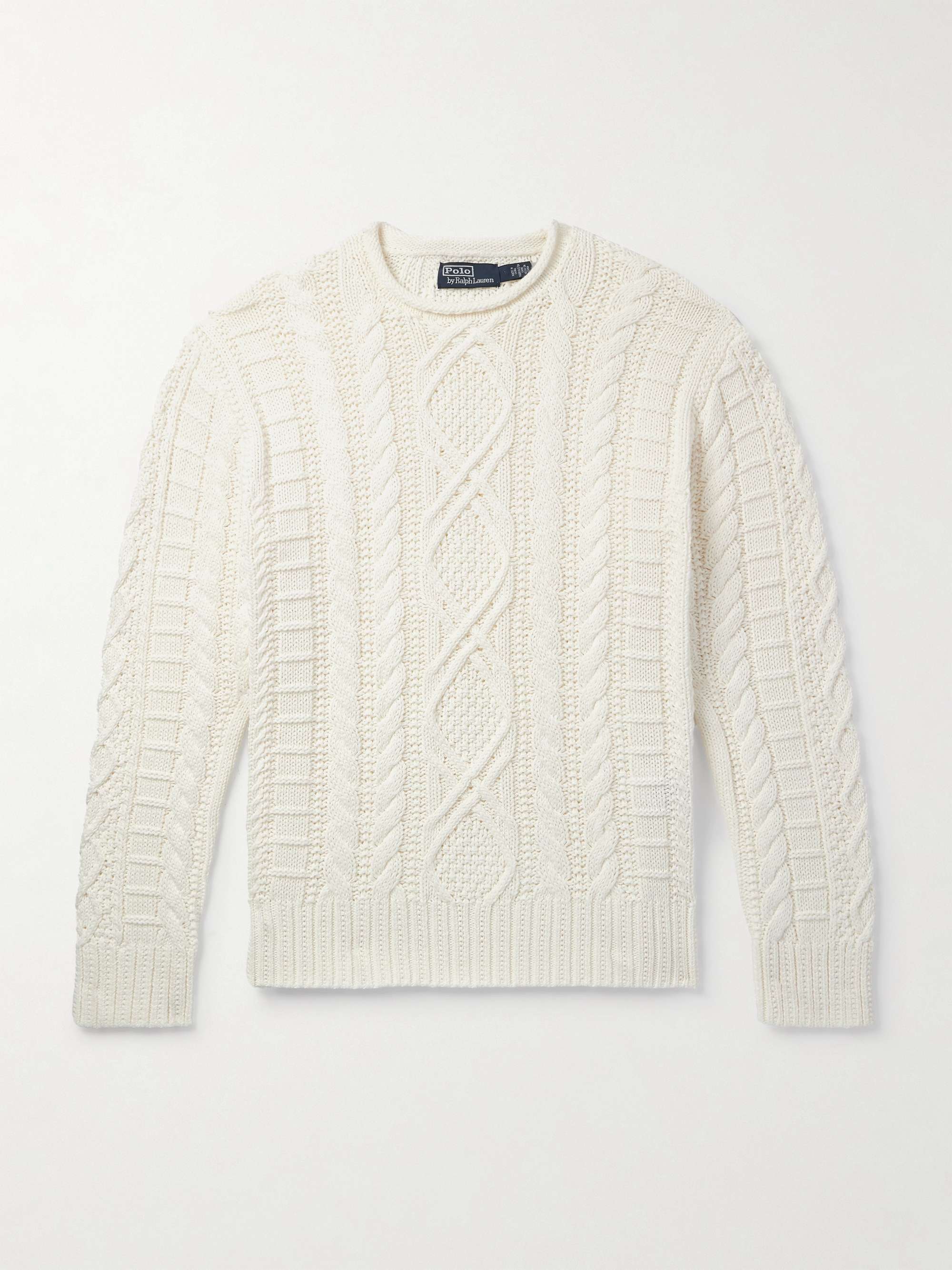 Cable-Knit Cotton Sweater view