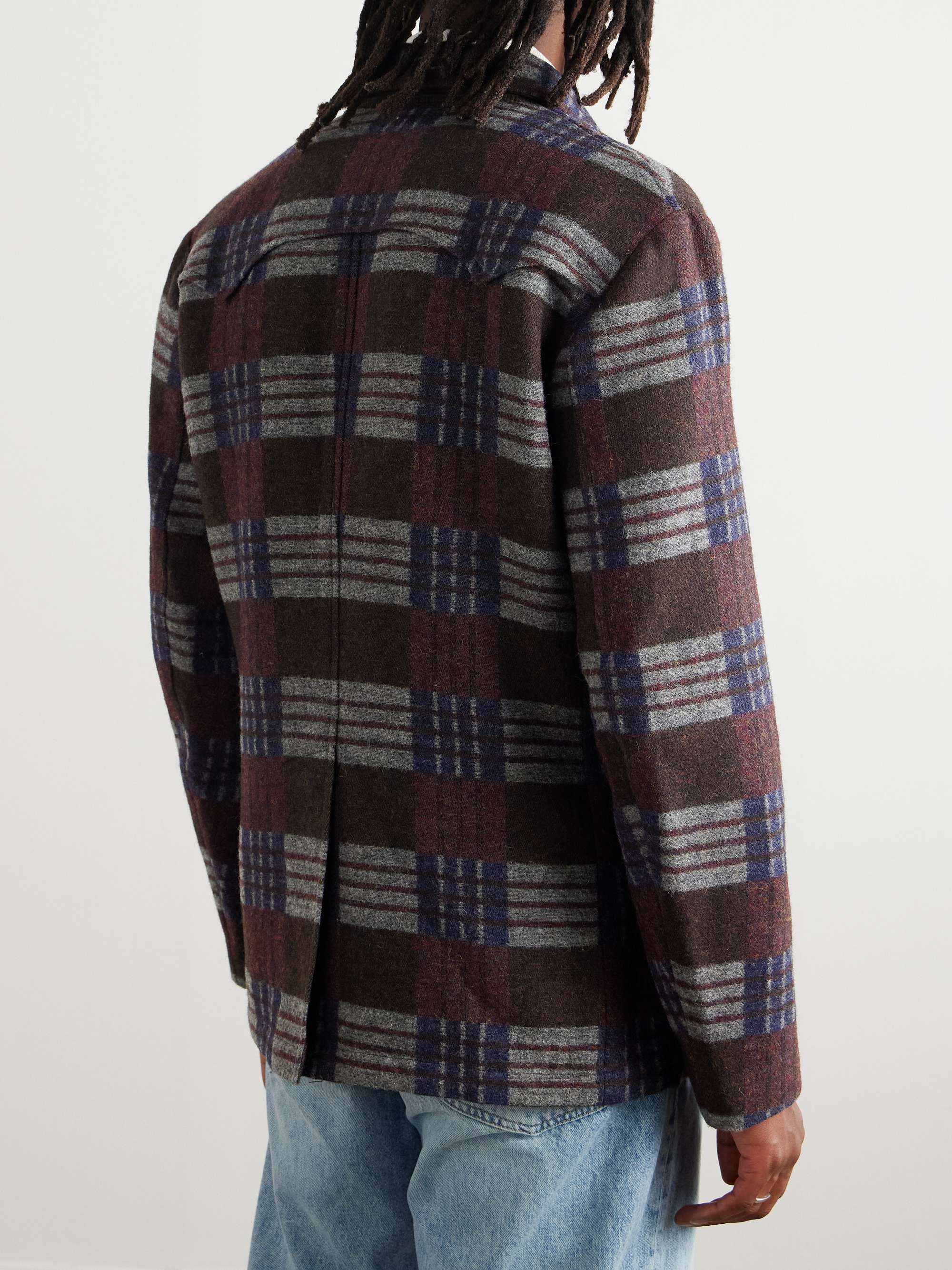 Welston Checked Wool and Cotton-Blend Blazer view