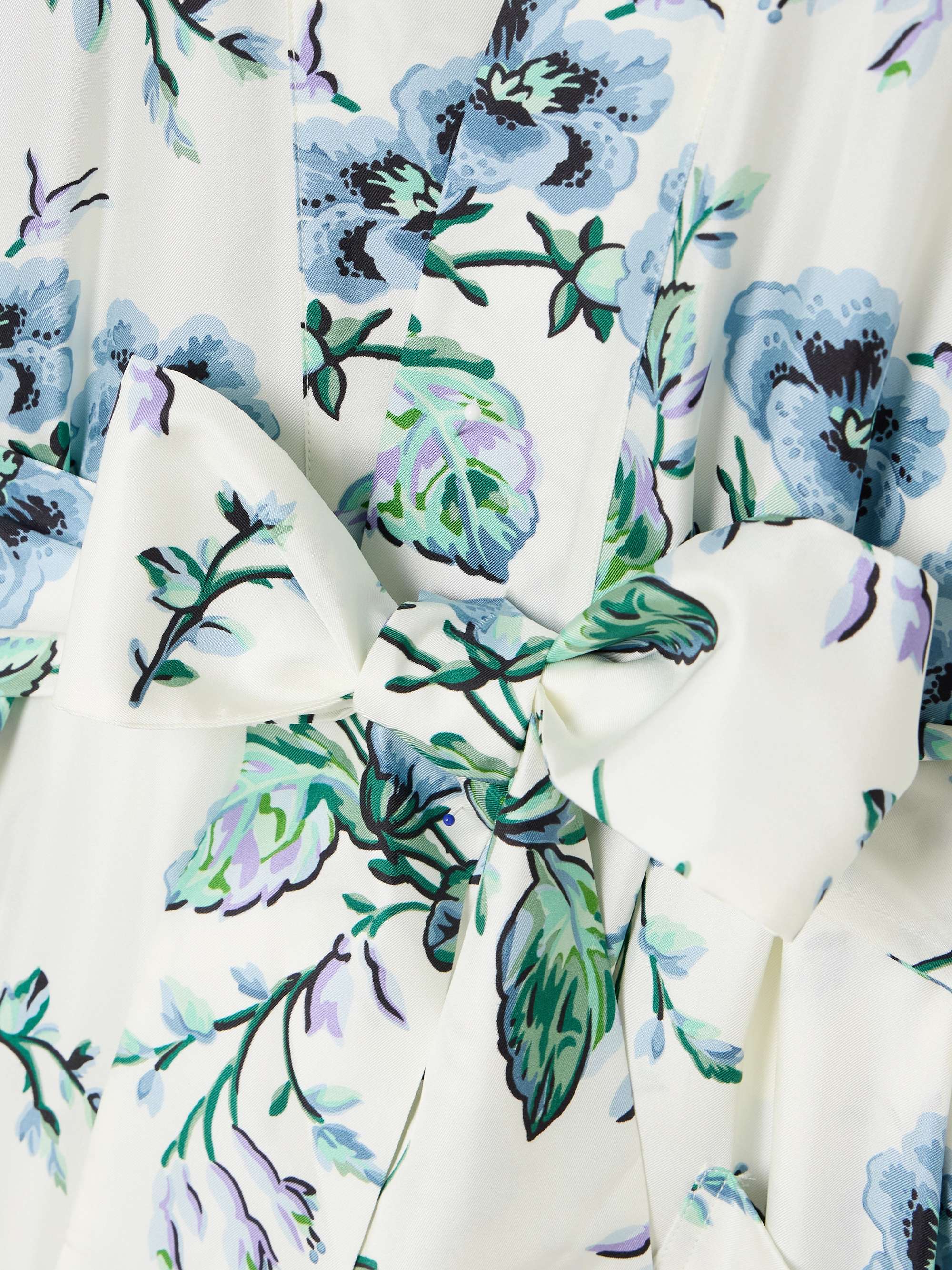 Sabine printed silk robe view