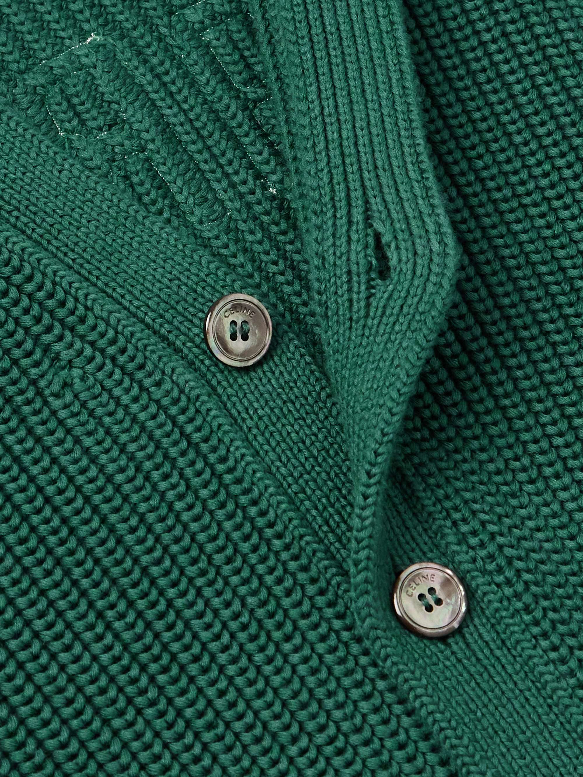 Logo-Appliquéd Cotton Cardigan view