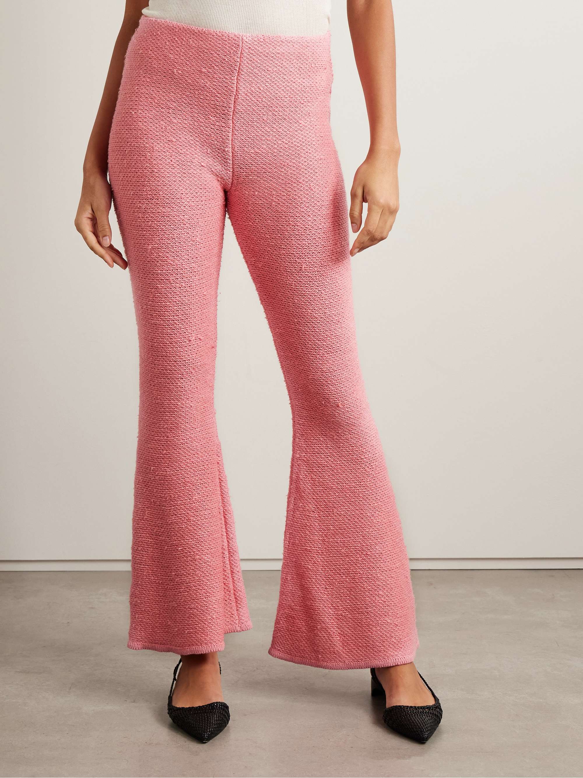 Karpo cashmere and silk-blend flared pants view
