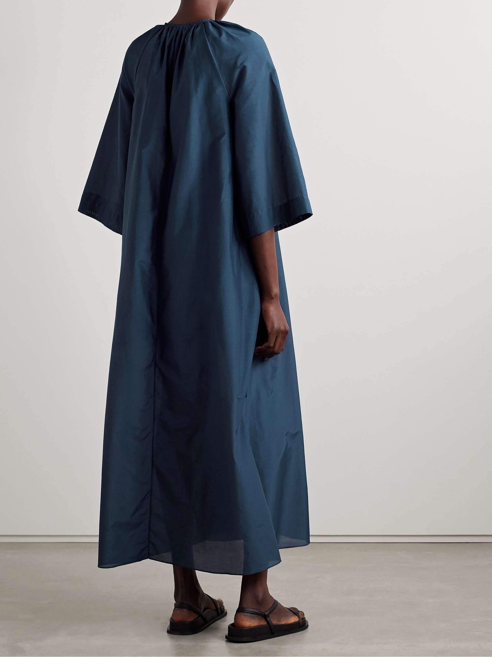 Organic cotton and silk-blend maxi dress view