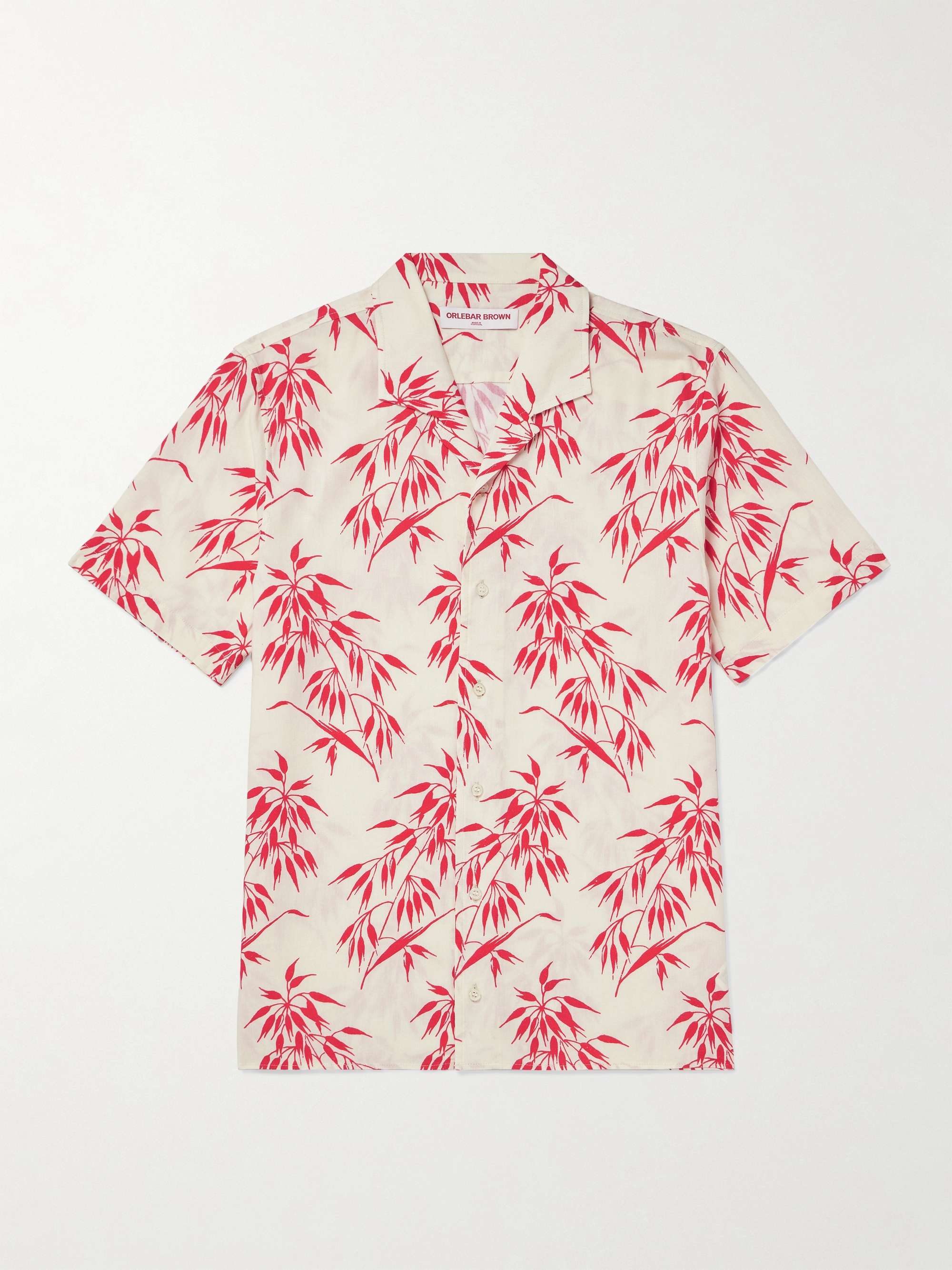 Hibbert Camp-Collar Floral-Print Linen Shirt view