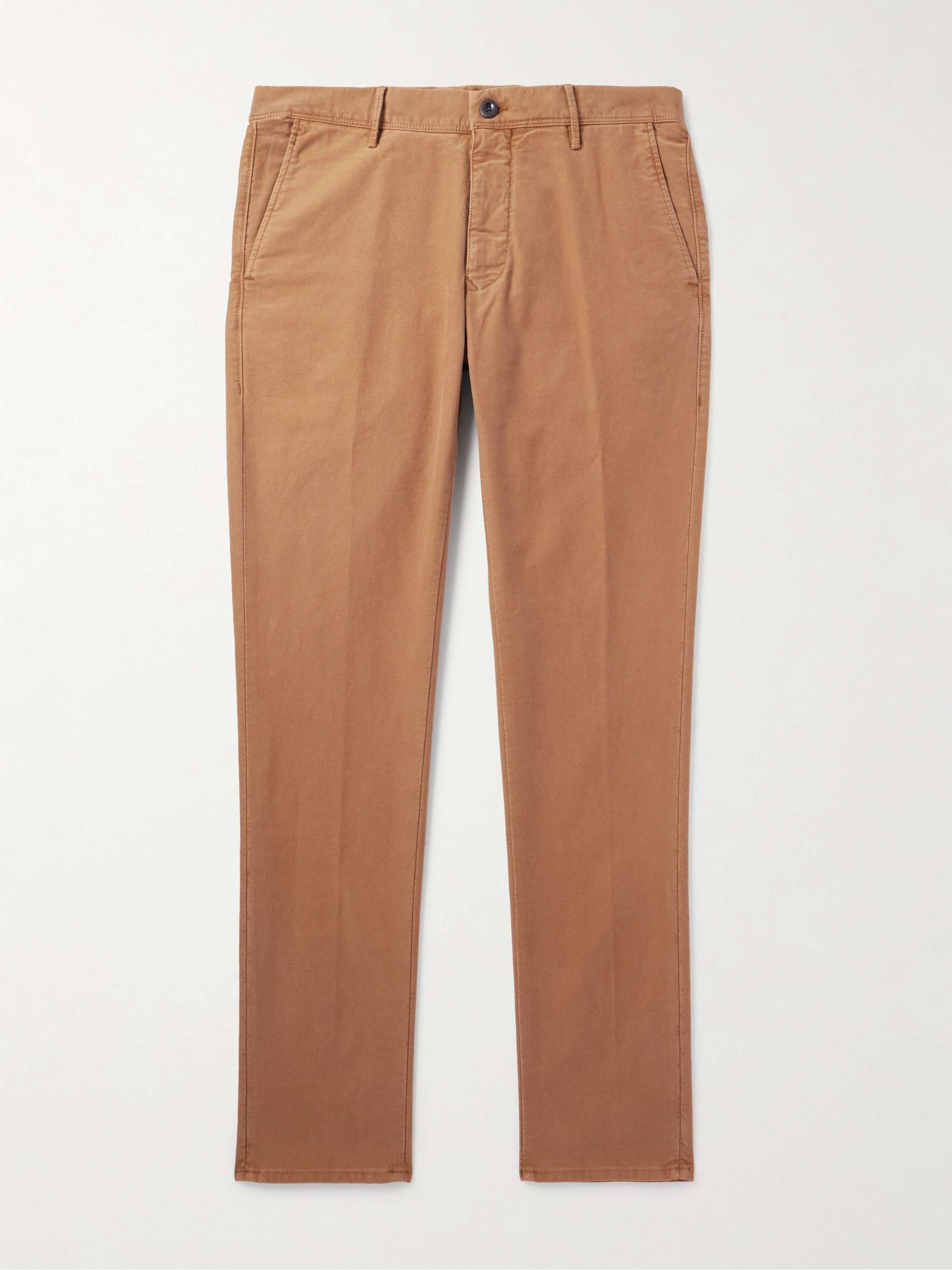 Slim-Fit Tricochino Trousers view